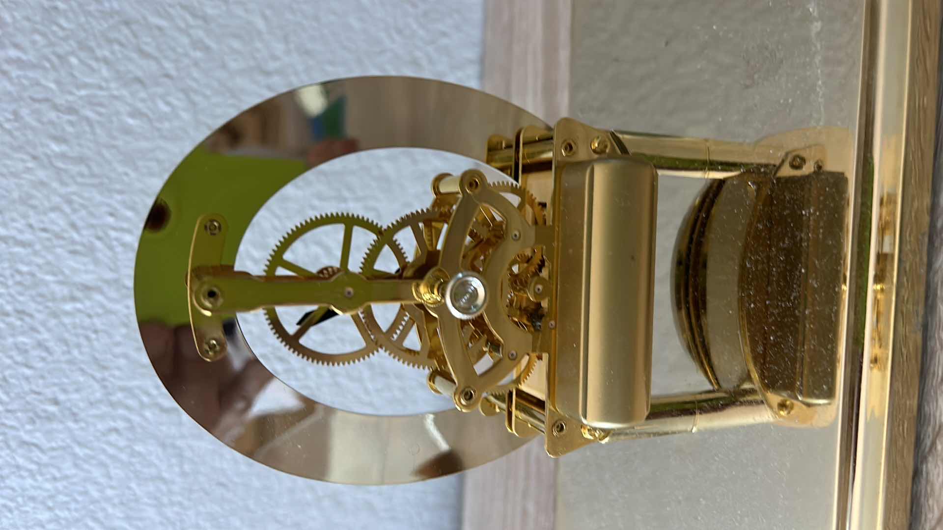 Photo 1 of CLOCK UNDER PYRAMID SHAPED GLASS H9”