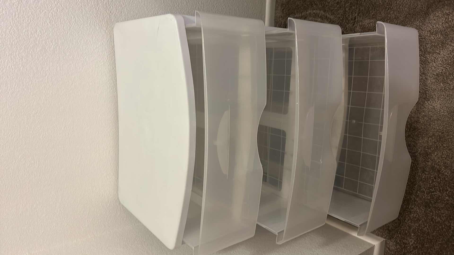 Photo 1 of 3 DRAWER PLASTIC STORAGE CONTAINER 21” x 15 1/2” x 25 1/2”