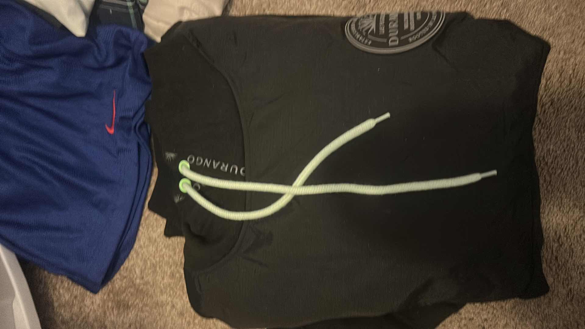 Photo 1 of MENS CLOTHING ASSORTMENT 11 PAIR OF SHORTS ONE ZIP UP HOODIE