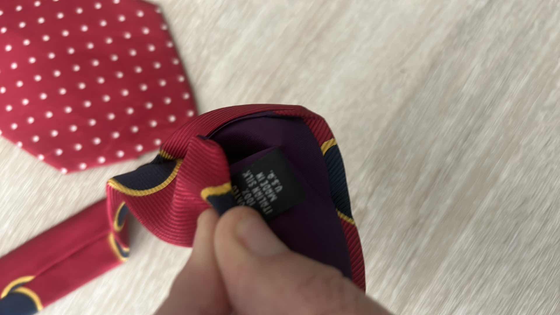 Photo 1 of 2 MENS 100% SILK TIES