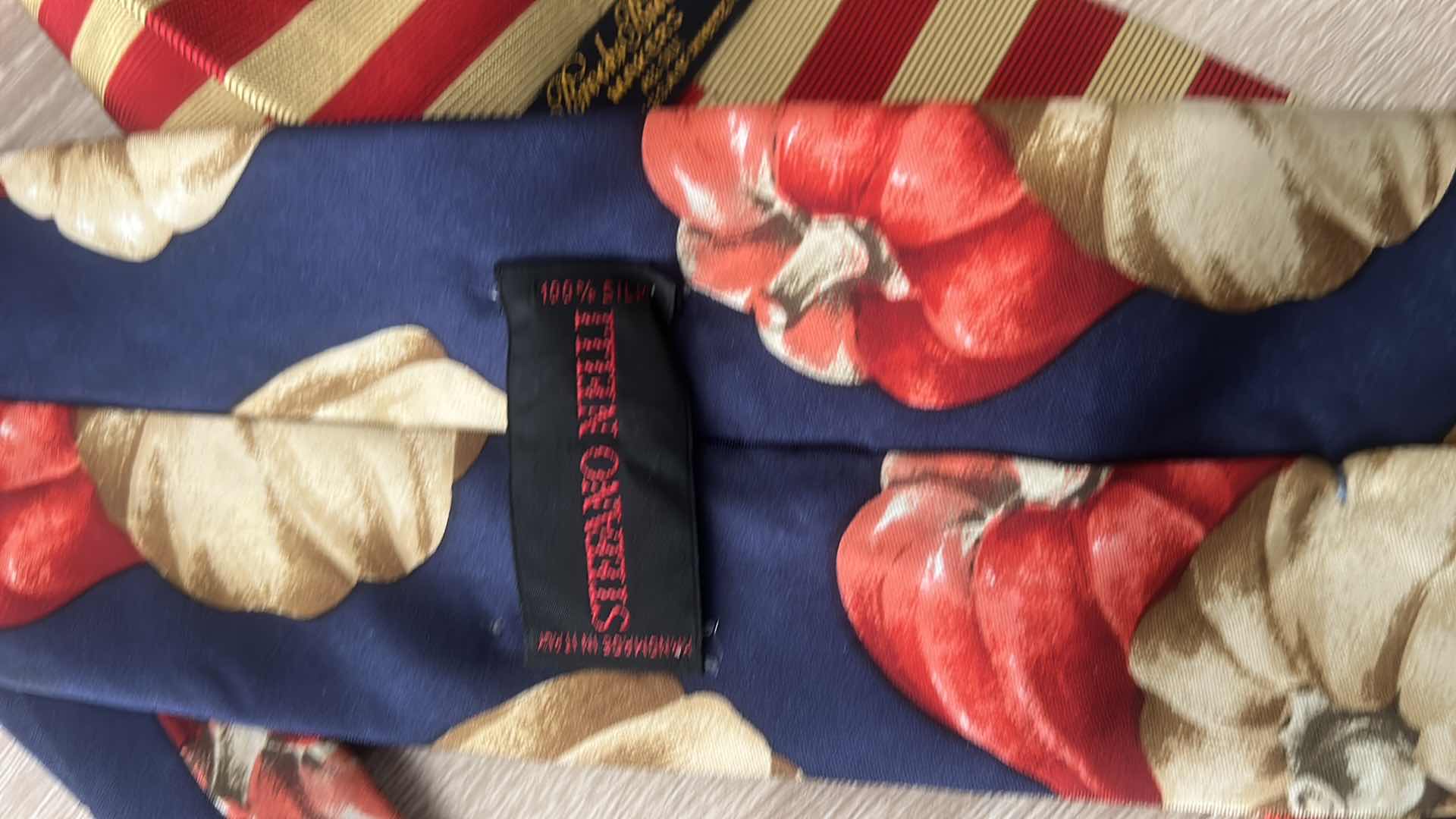 Photo 1 of 2 MENS 100% SILK TIES