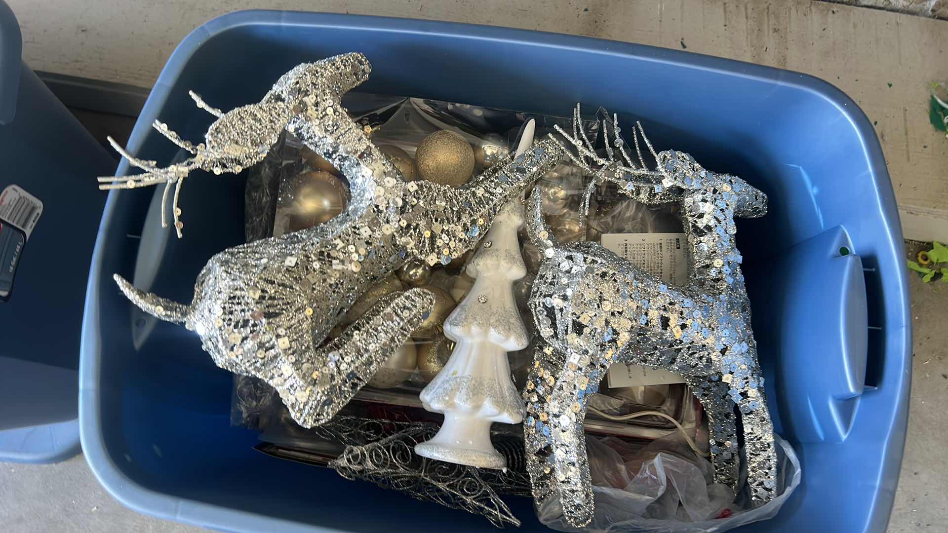 Photo 1 of TOTE FULL OF HOLIDAY DECOR