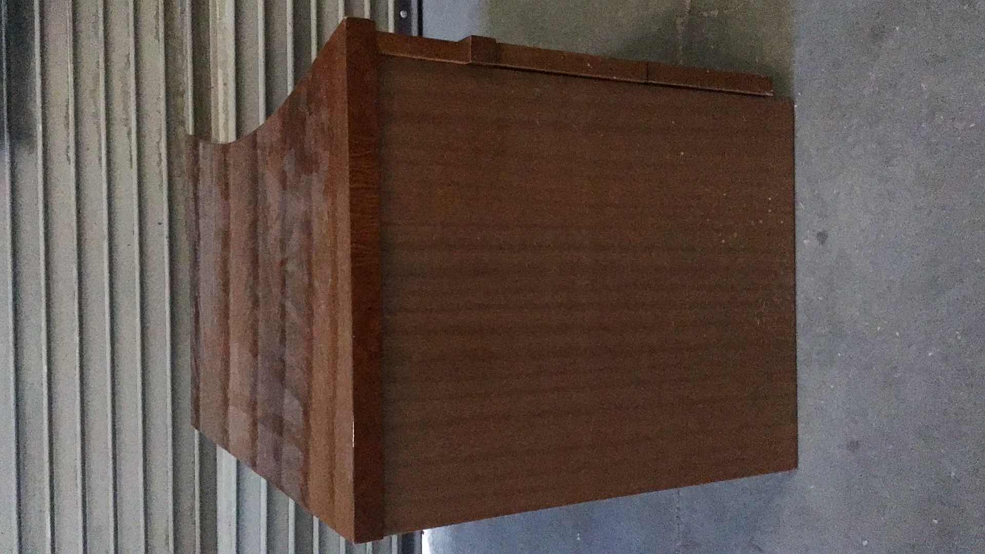 Photo 1 of 3 DRAWER WOODEN NIGHT-STAND/END TABLE 32” X 20” H24"