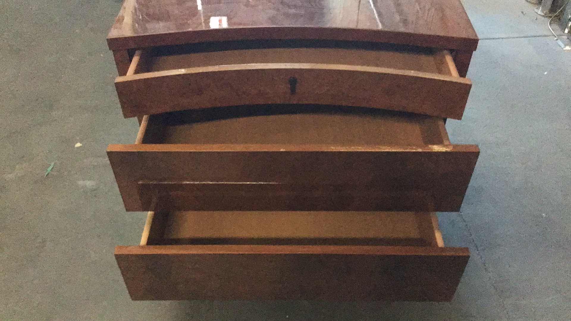 Photo 1 of 3 DRAWER WOODEN NIGHT-STAND/END TABLE 32” X 20” H24