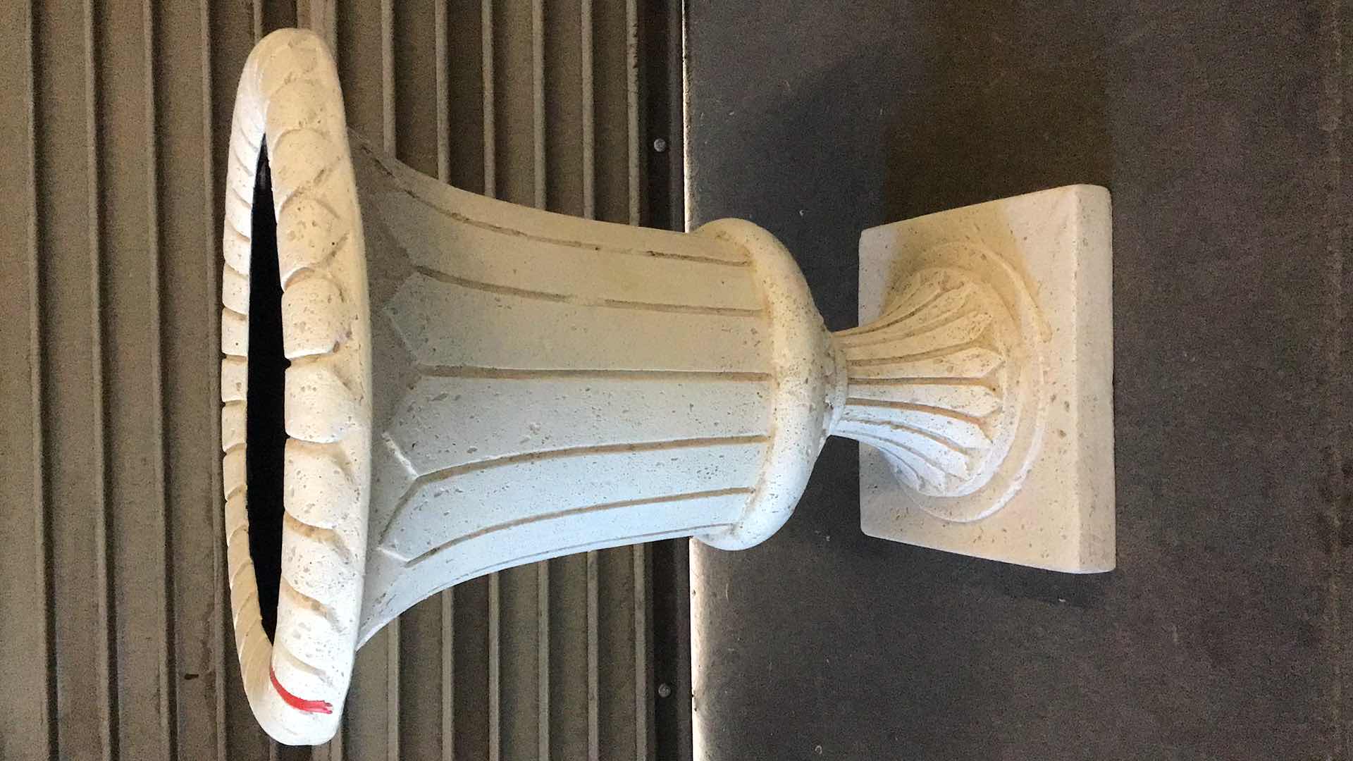 Photo 1 of GARDEN URN RESIN PLANTER 18” X 18” H24