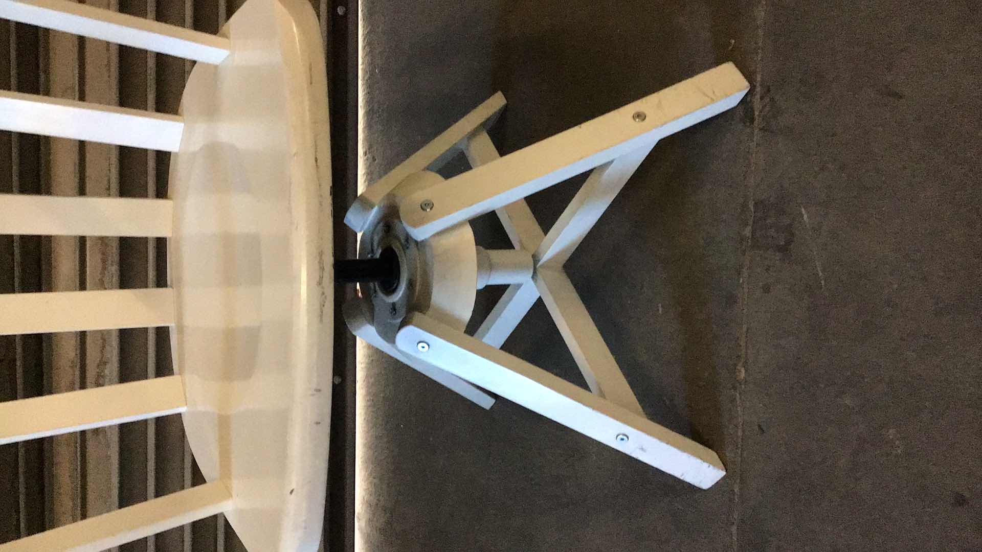 Photo 1 of IKEA FEODOR WHITE REVOLVING LIGHT ARMCHAIR ADJUSTABLE HEIGHT