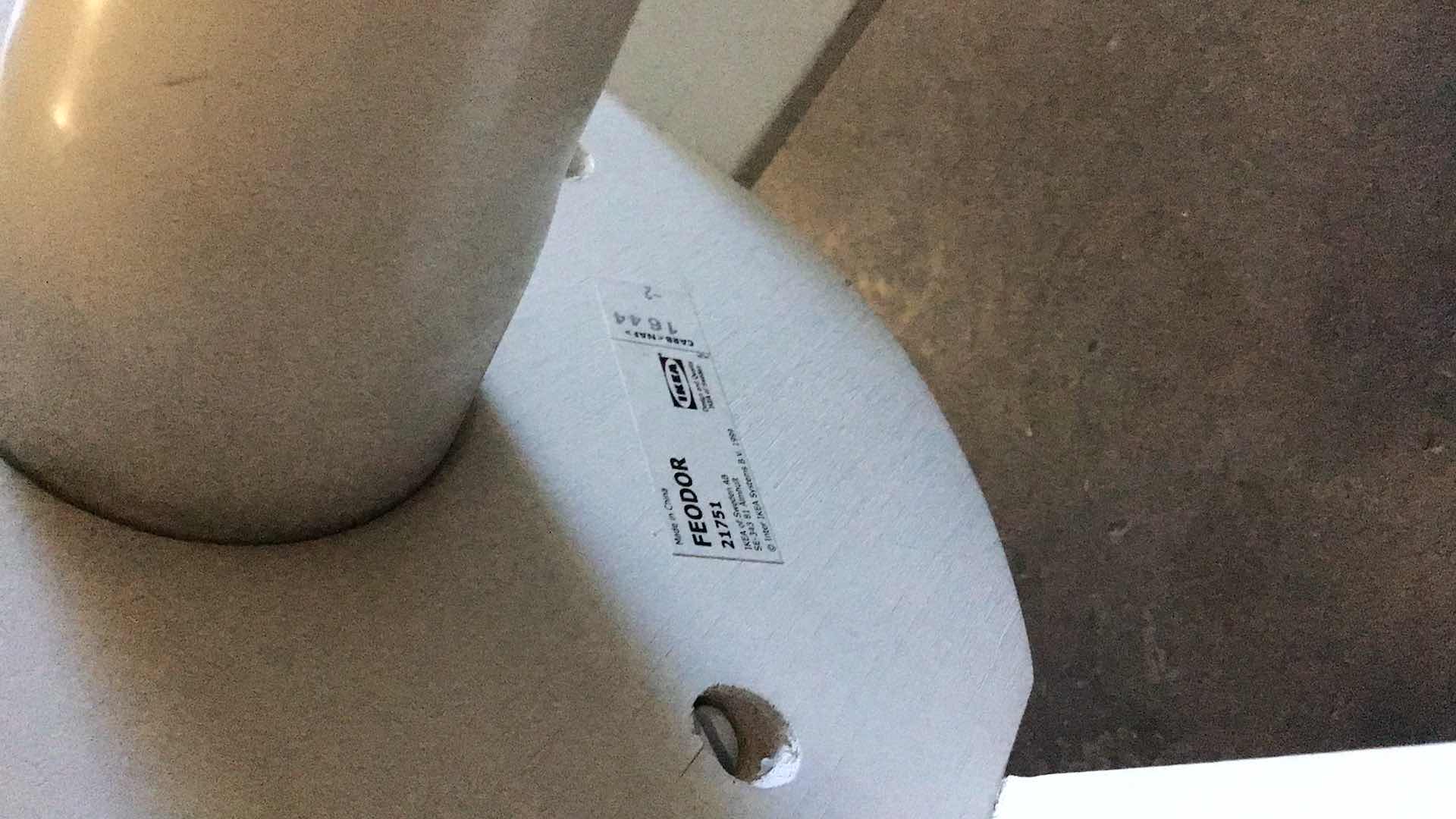 Photo 1 of IKEA FEODOR WHITE REVOLVING LIGHT ARMCHAIR ADJUSTABLE HEIGHT