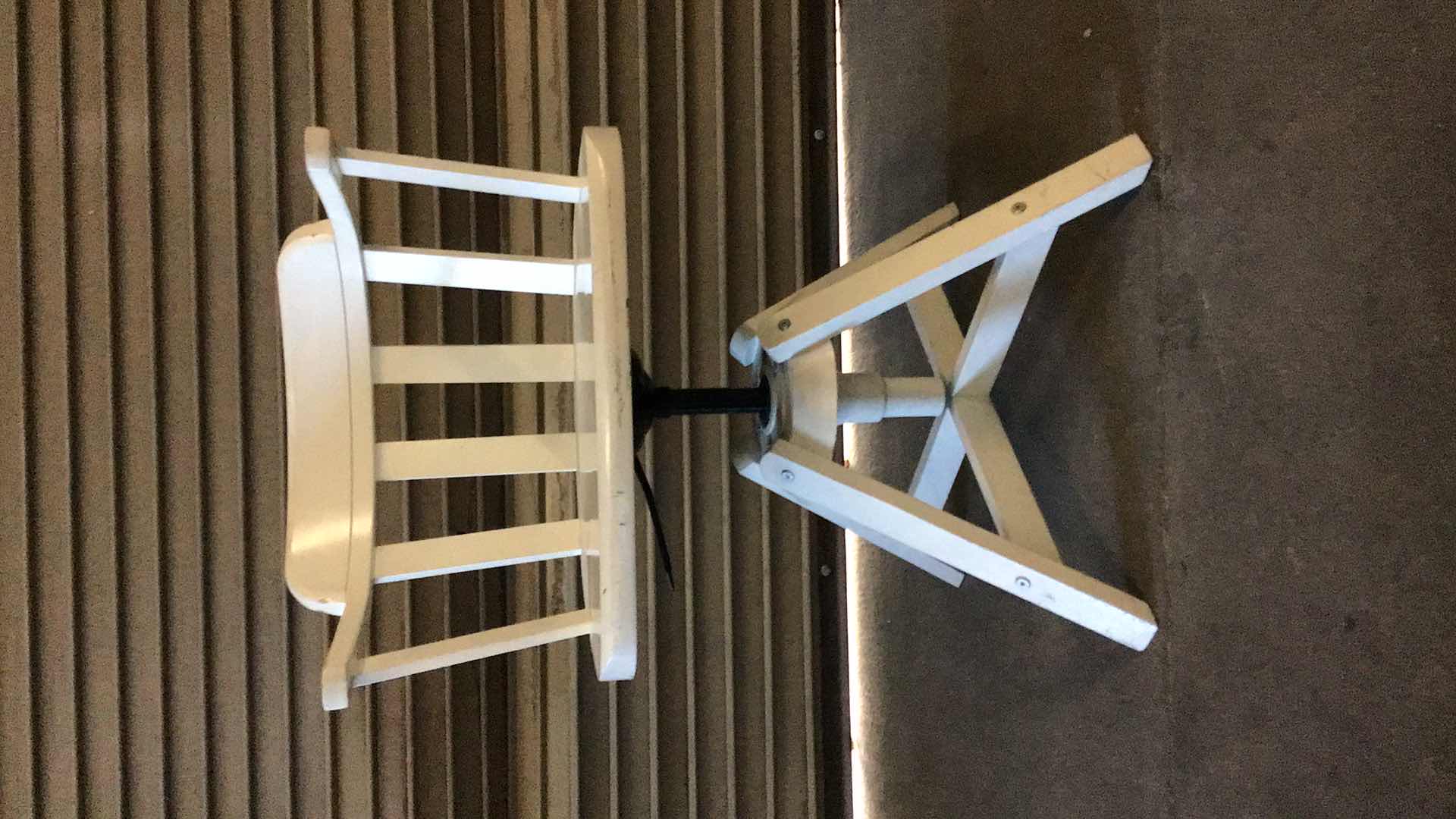 Photo 1 of IKEA FEODOR WHITE REVOLVING LIGHT ARMCHAIR ADJUSTABLE HEIGHT