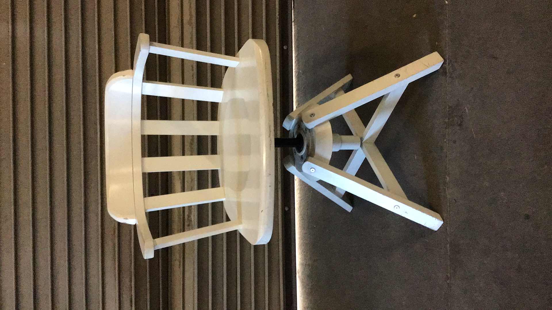 Photo 1 of IKEA FEODOR WHITE REVOLVING LIGHT ARMCHAIR ADJUSTABLE HEIGHT