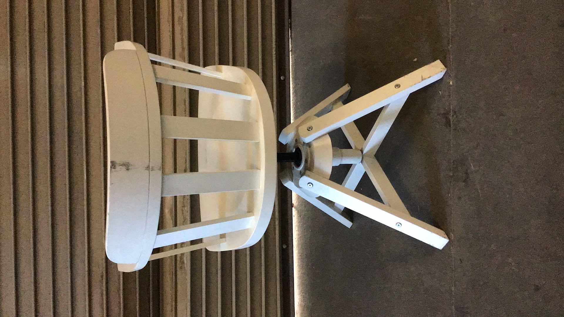 Photo 1 of IKEA FEODOR WHITE REVOLVING LIGHT ARMCHAIR ADJUSTABLE HEIGHT