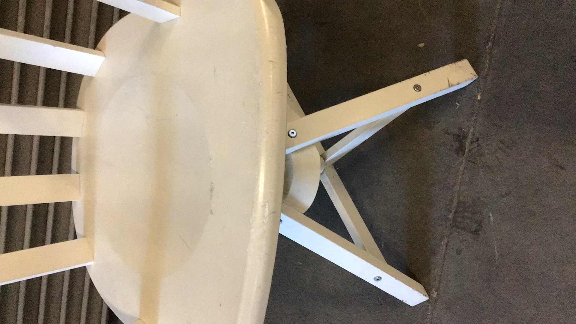 Photo 1 of IKEA FEODOR WHITE REVOLVING LIGHT ARMCHAIR ADJUSTABLE HEIGHT