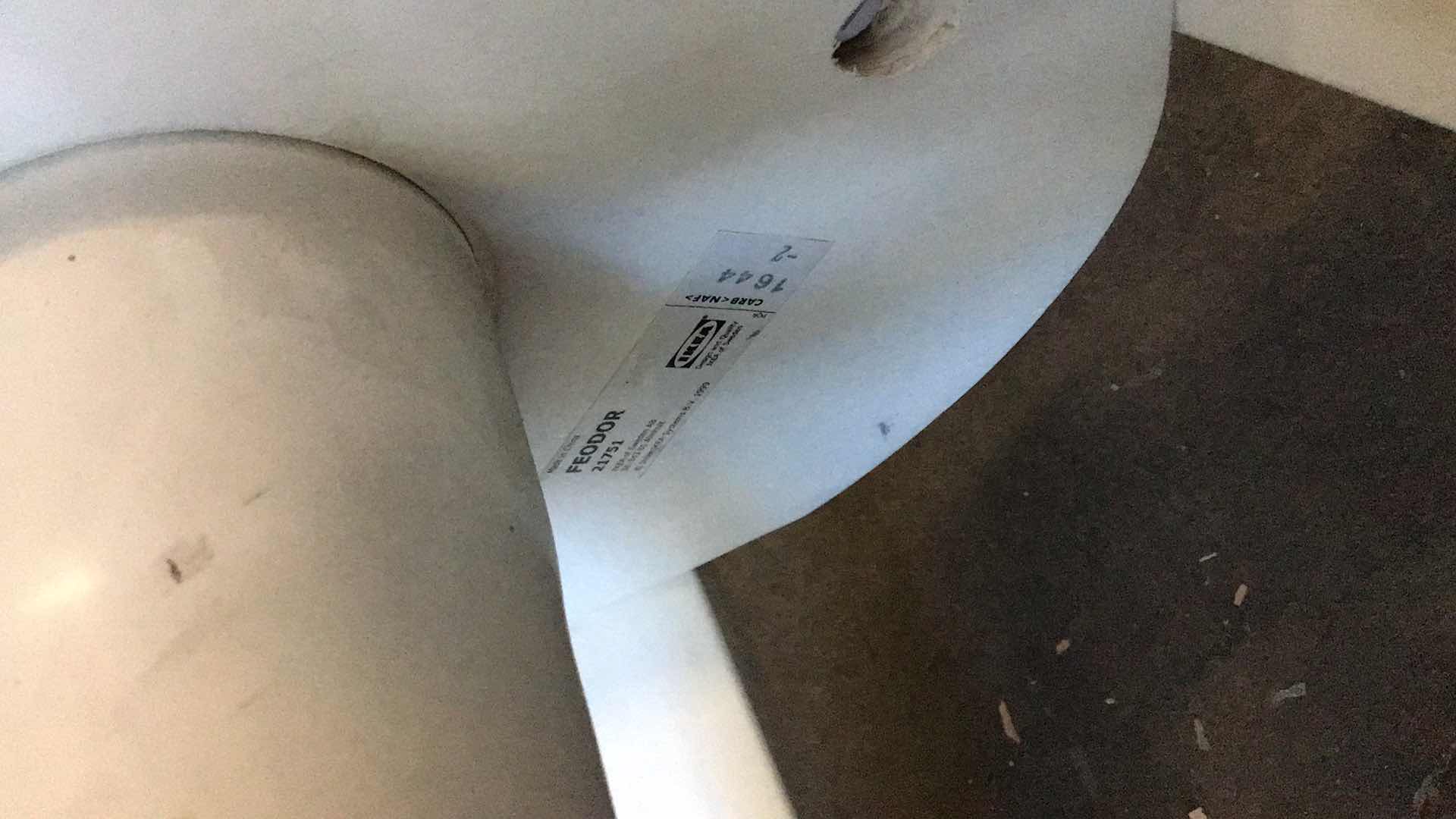 Photo 1 of IKEA FEODOR WHITE REVOLVING LIGHT ARMCHAIR ADJUSTABLE HEIGHT