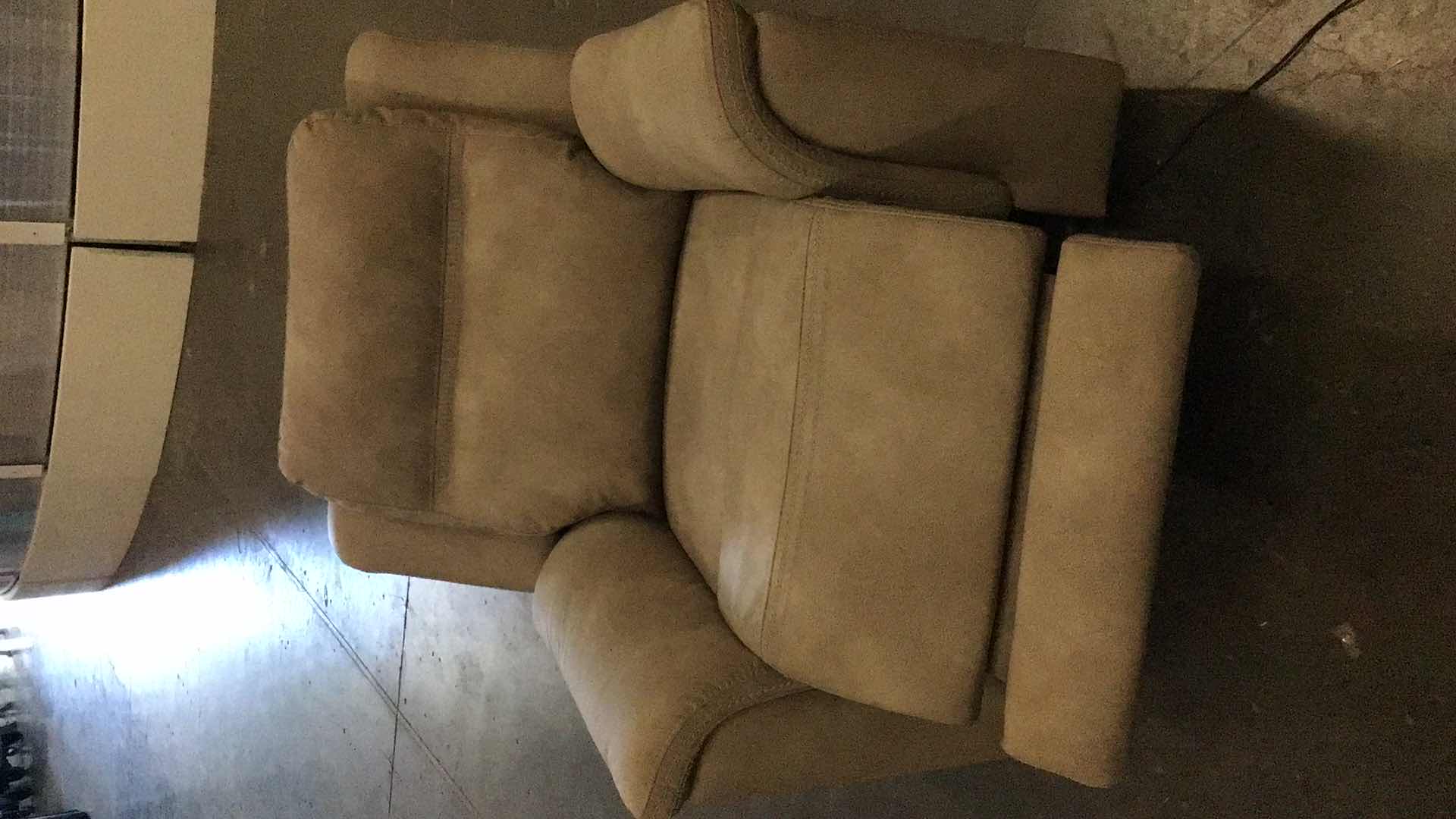 Photo 1 of ASHLEY FURNITURE NEXT GEN DURAPELLA ADJUSTABLE HEAD SAND DUAL POWER RECLINER CHAIR 41” X 42” H43”