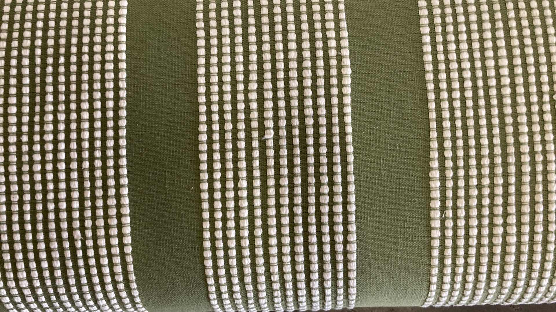 Photo 1 of RUSTIC STYLE GREEN WHITE STRIPPED WOOD BASE CUSTOM MADE BENCH 48” X 16” H18”