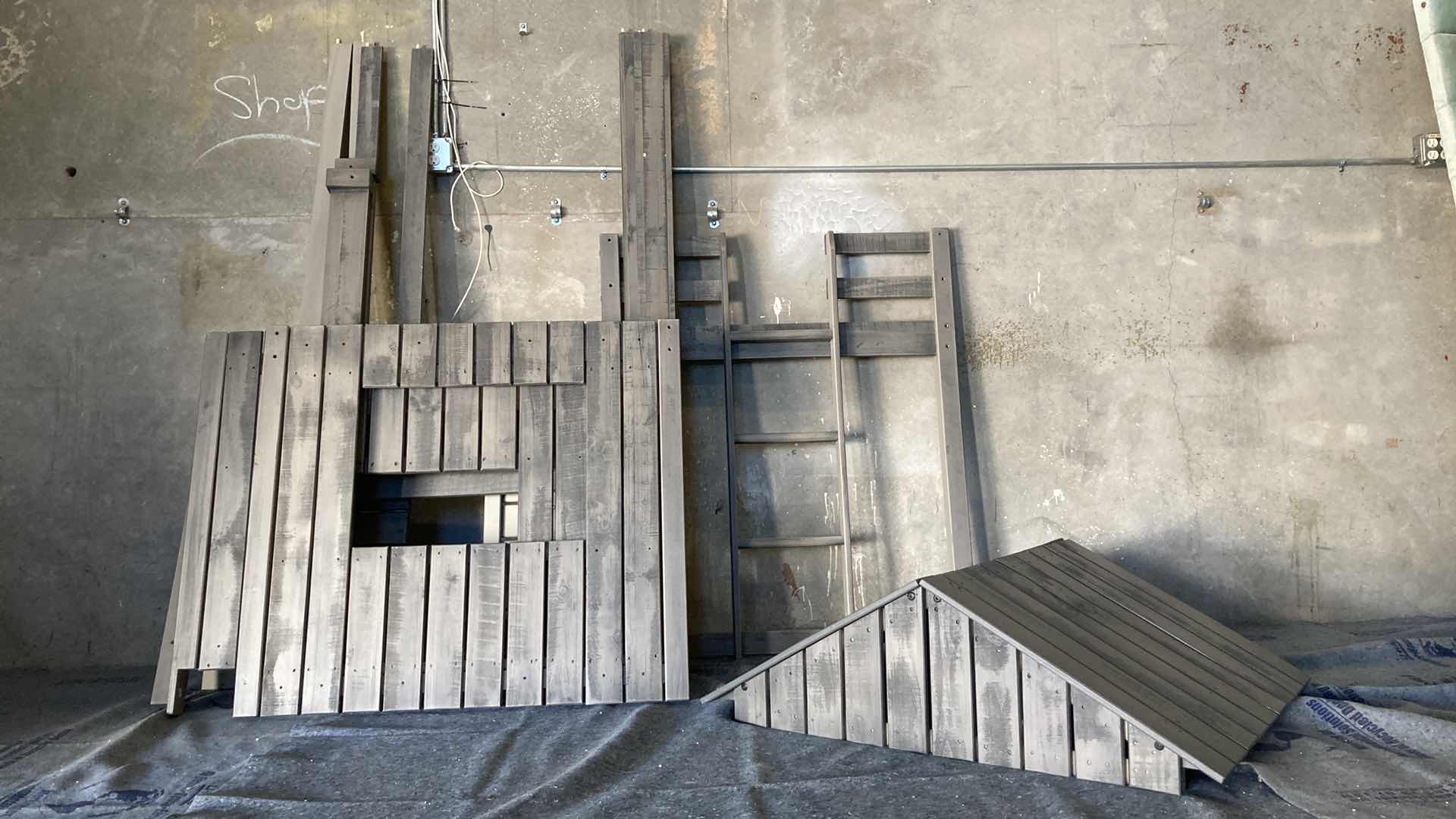 Photo 1 of DONCO KIDS CAMPSITE RUSTIC DIRTY GREY TWIN OVER FULL LOFT BED SET MODEL 3344-TFRDG 79.5” X 79.5” H82.5”