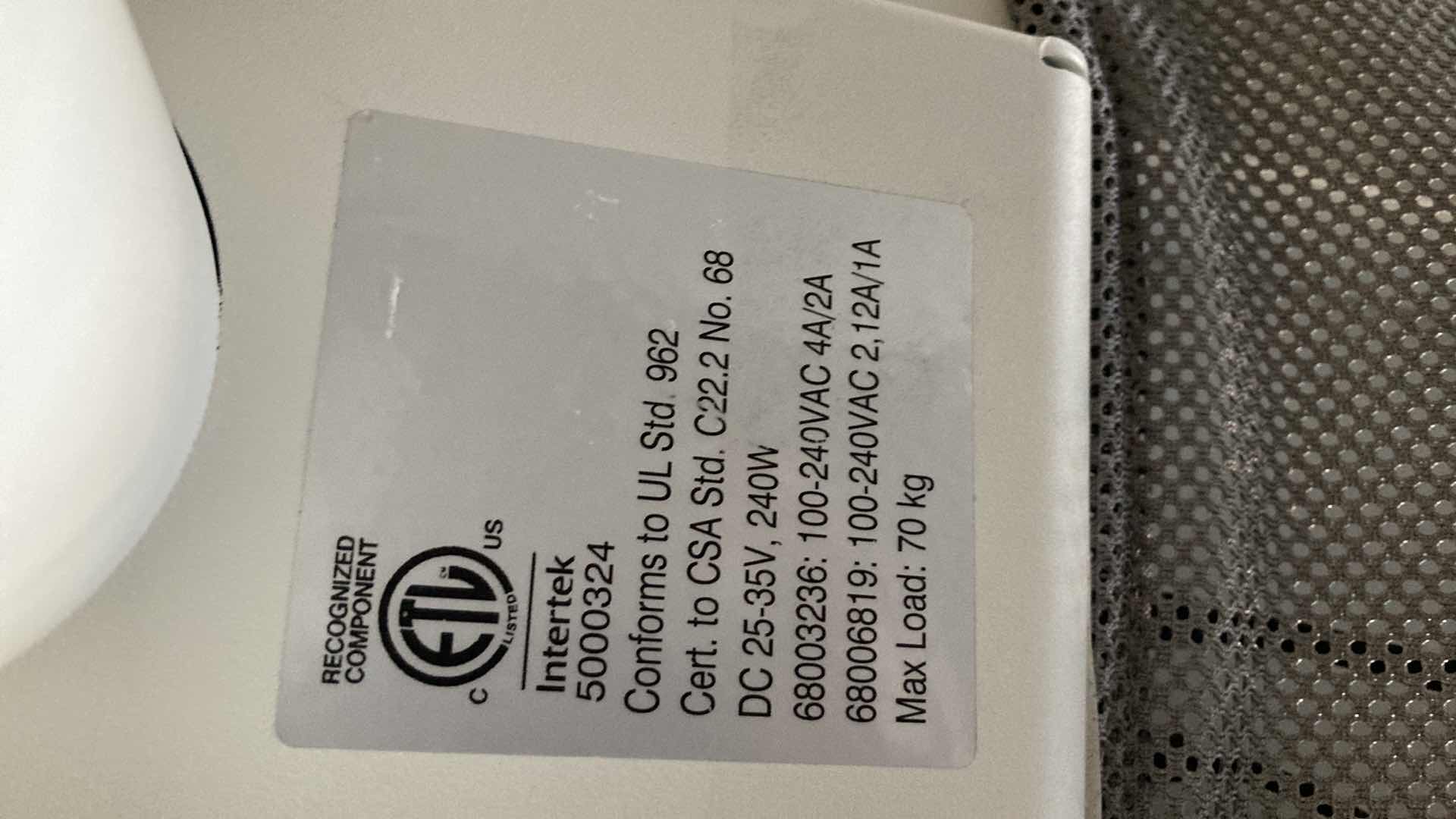 Photo 7 of INTERTEK MOTORIZED ADJUSTABLE HEIGHT L SHAPED DESK WORKSTATION MODEL 5000324 63” X 43.25” H23”-48”