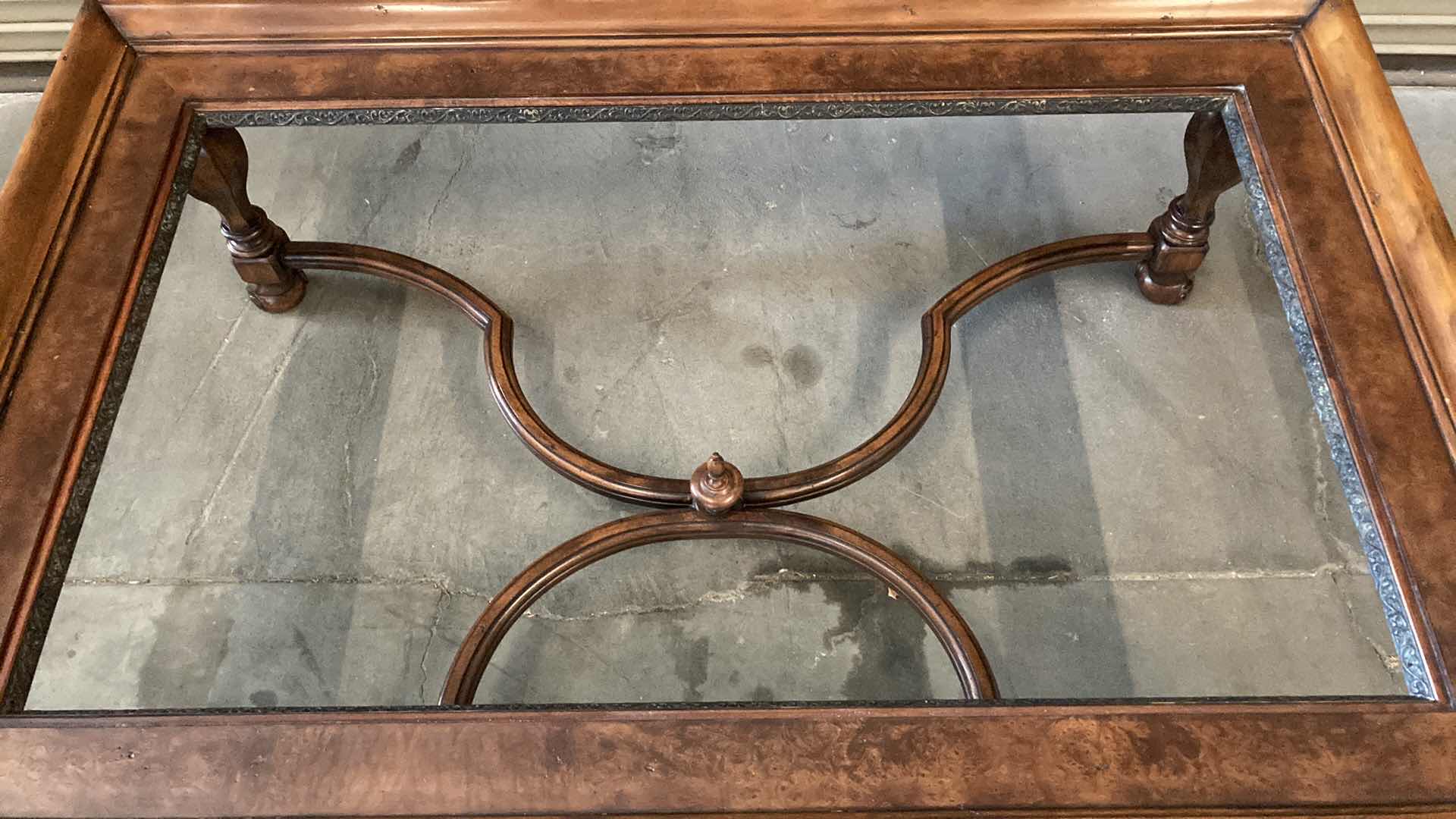 Photo 1 of THOMASVILLE TRADITIONAL RECTANGULAR TWO TONE WOOD COFFEE TABLE 60” X 40.5” H20.25”