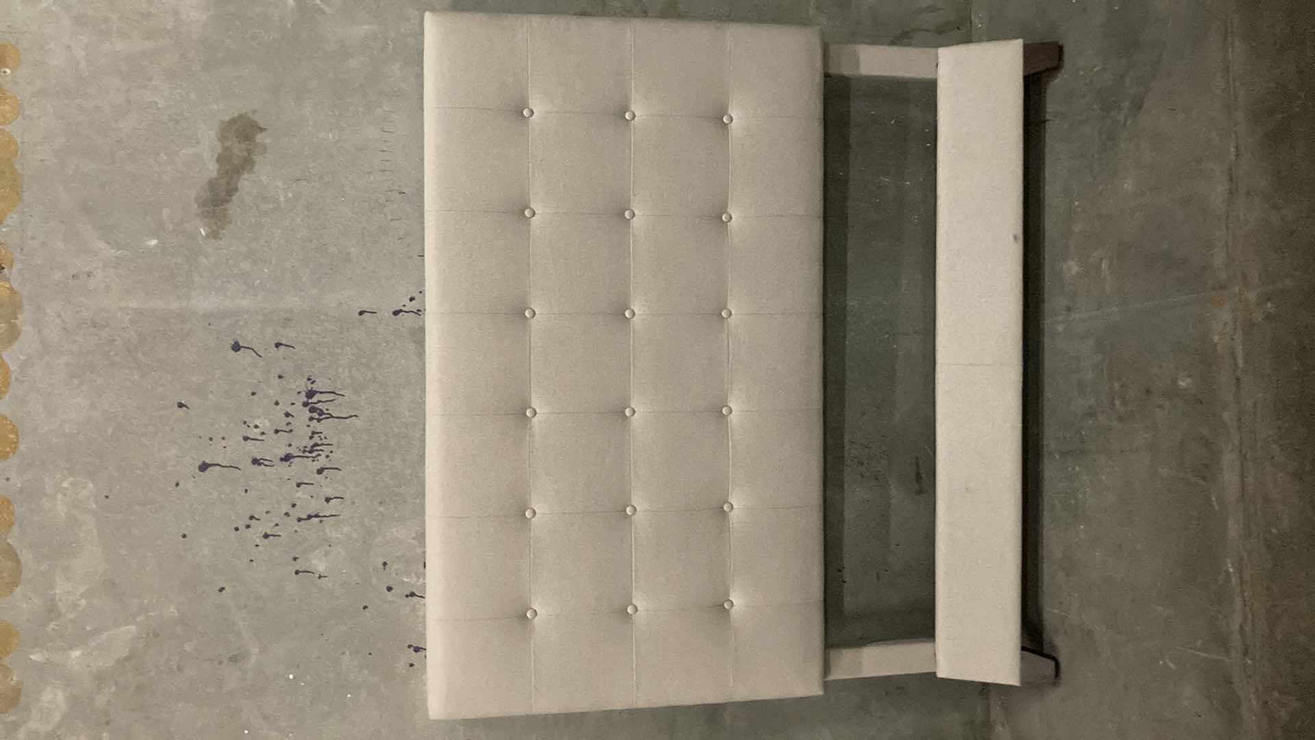 Photo 1 of ASHLEYS FURNITURE QUEEN LIGHT GRAY UPHOLSTERED BED FRAME