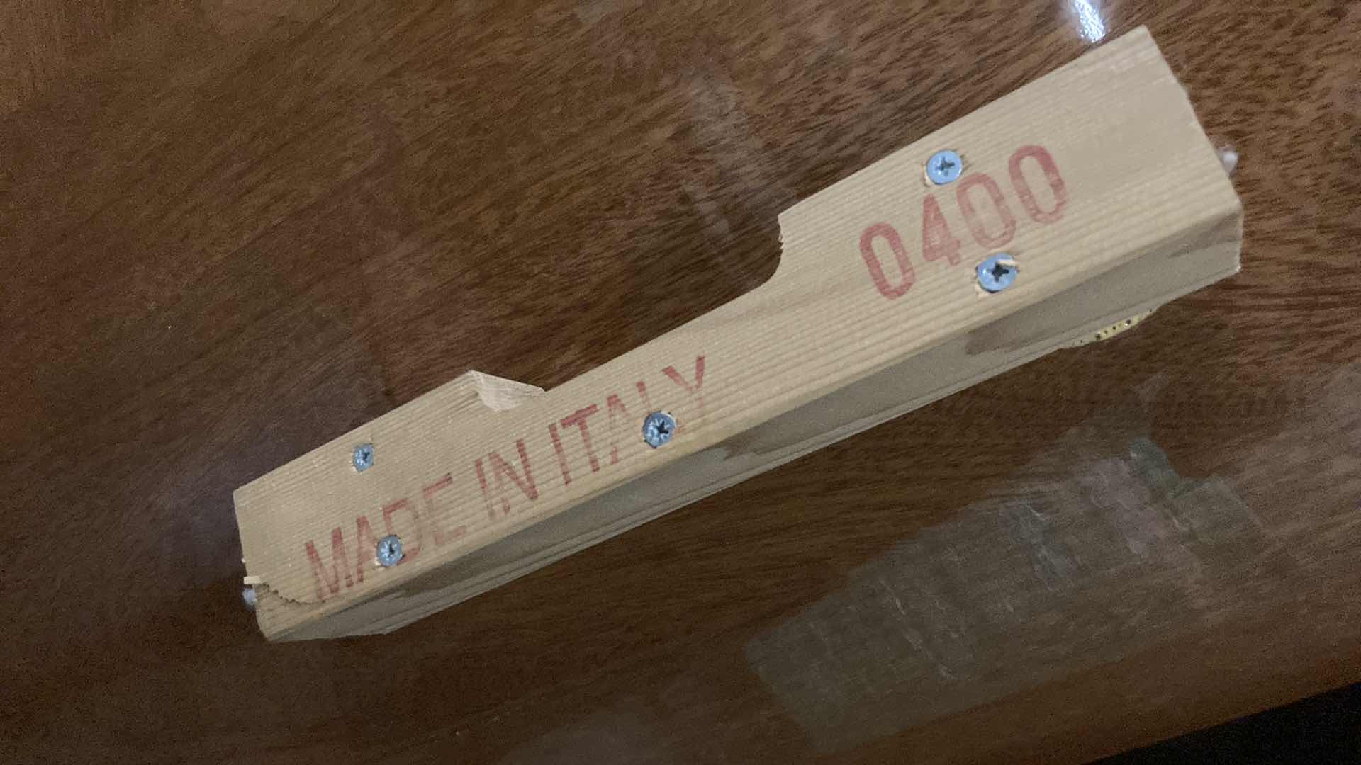 Photo 1 of POLISHED TWO TONE WOOD SLEIGH BED FRAME MADE IN ITALY 82” X 85” H43”