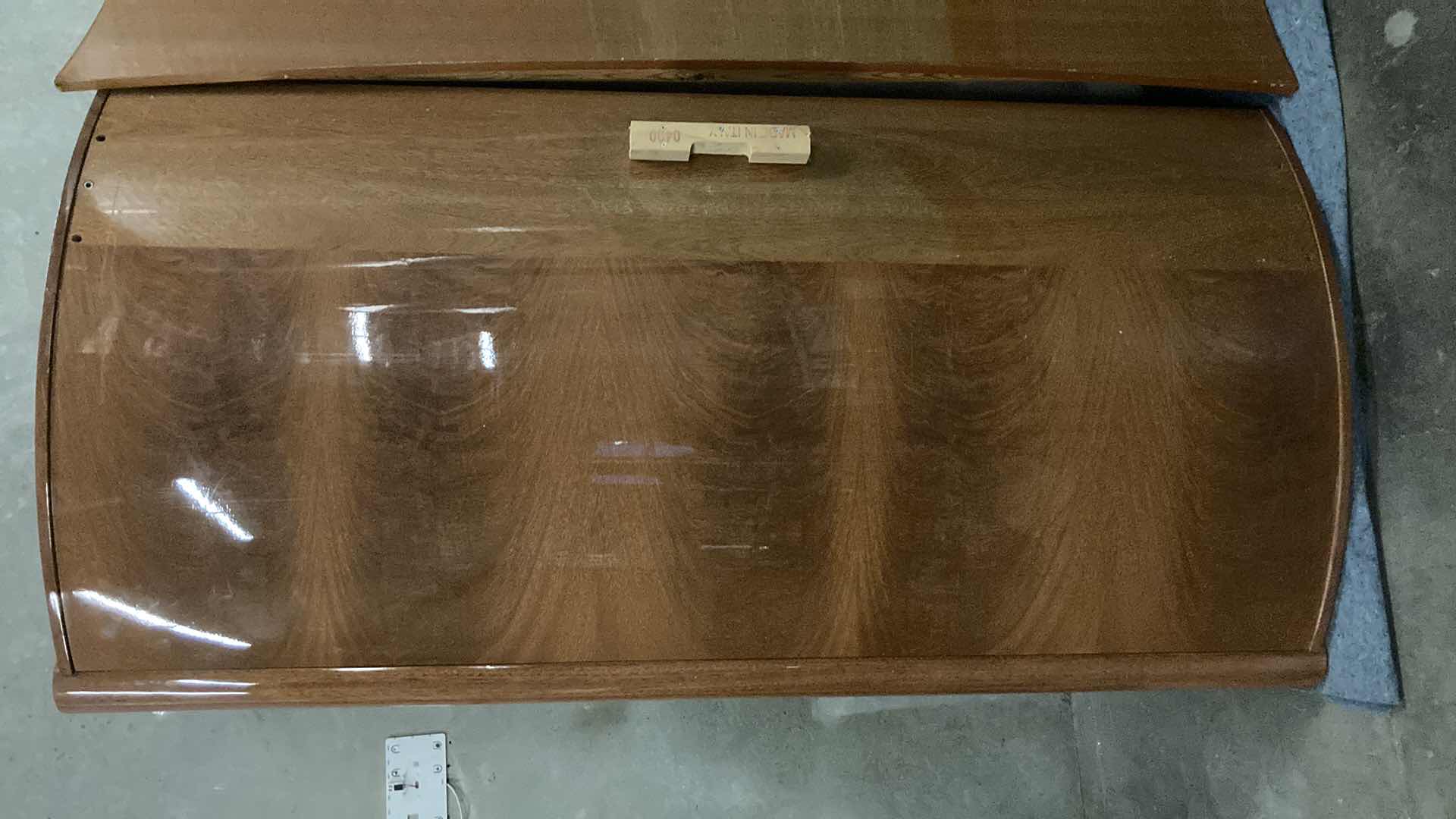 Photo 2 of POLISHED TWO TONE WOOD SLEIGH BED FRAME MADE IN ITALY 82” X 85” H43”