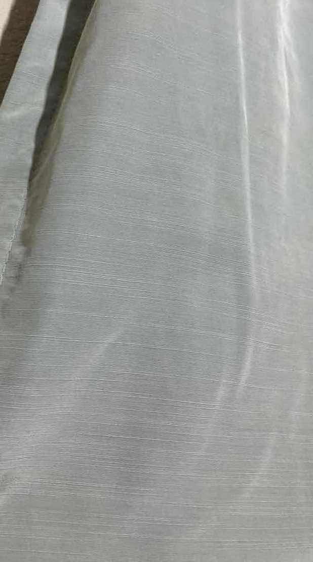 Photo 1 of DKNY POLYESTER DUAL LAYER CURTAIN PANELS (2) 50” X 84” W ADJUSTABLE METAL CURTAIN ROD