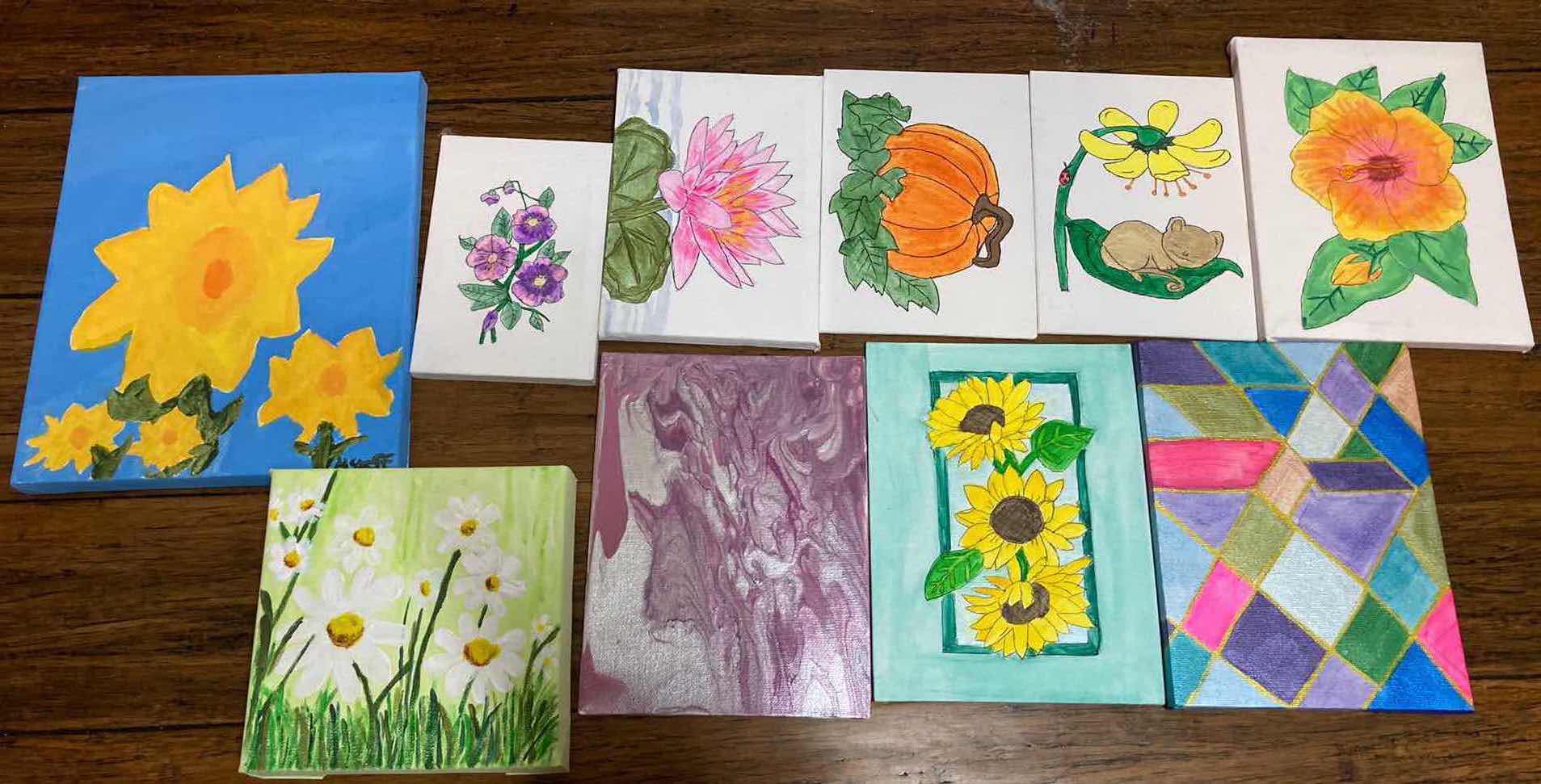 Photo 1 of FRAMED PAINTED CANVASES BY LOCAL ARTIST (13)