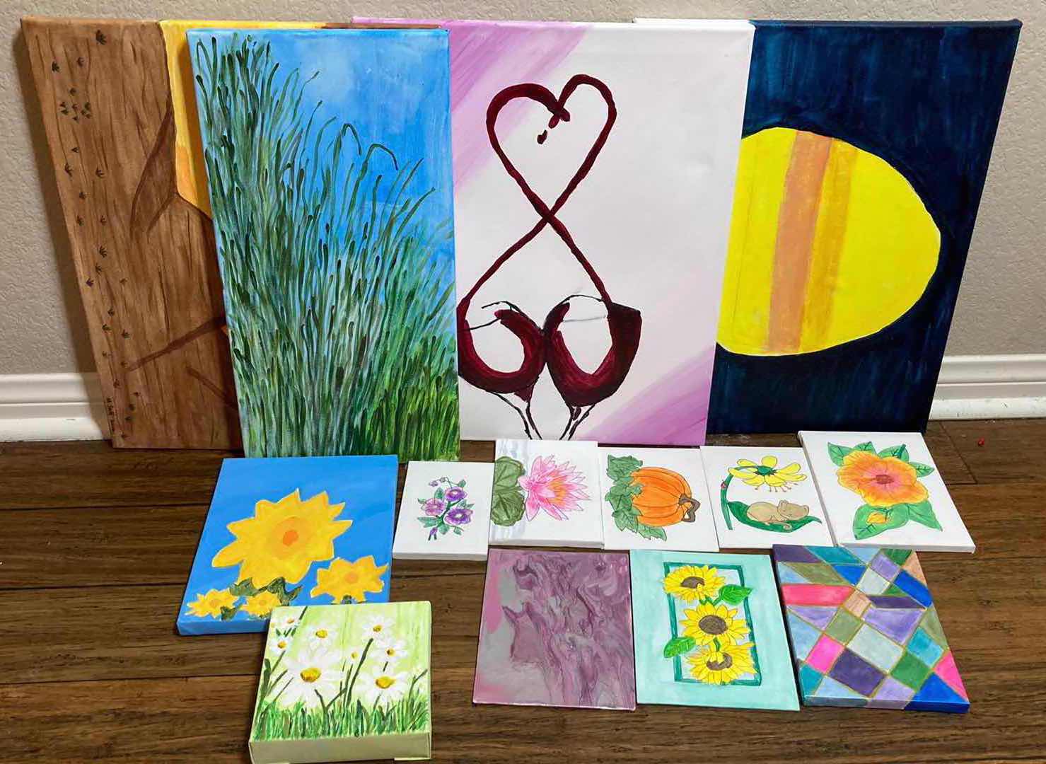 Photo 1 of FRAMED PAINTED CANVASES BY LOCAL ARTIST (13)