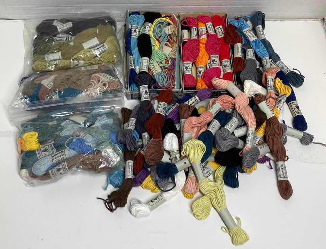 Photo 4 of EMBROIDERY CROSS-STITCHING KIT-WOOD STITCHING FRAMES, TOOLS & NEW THREAD