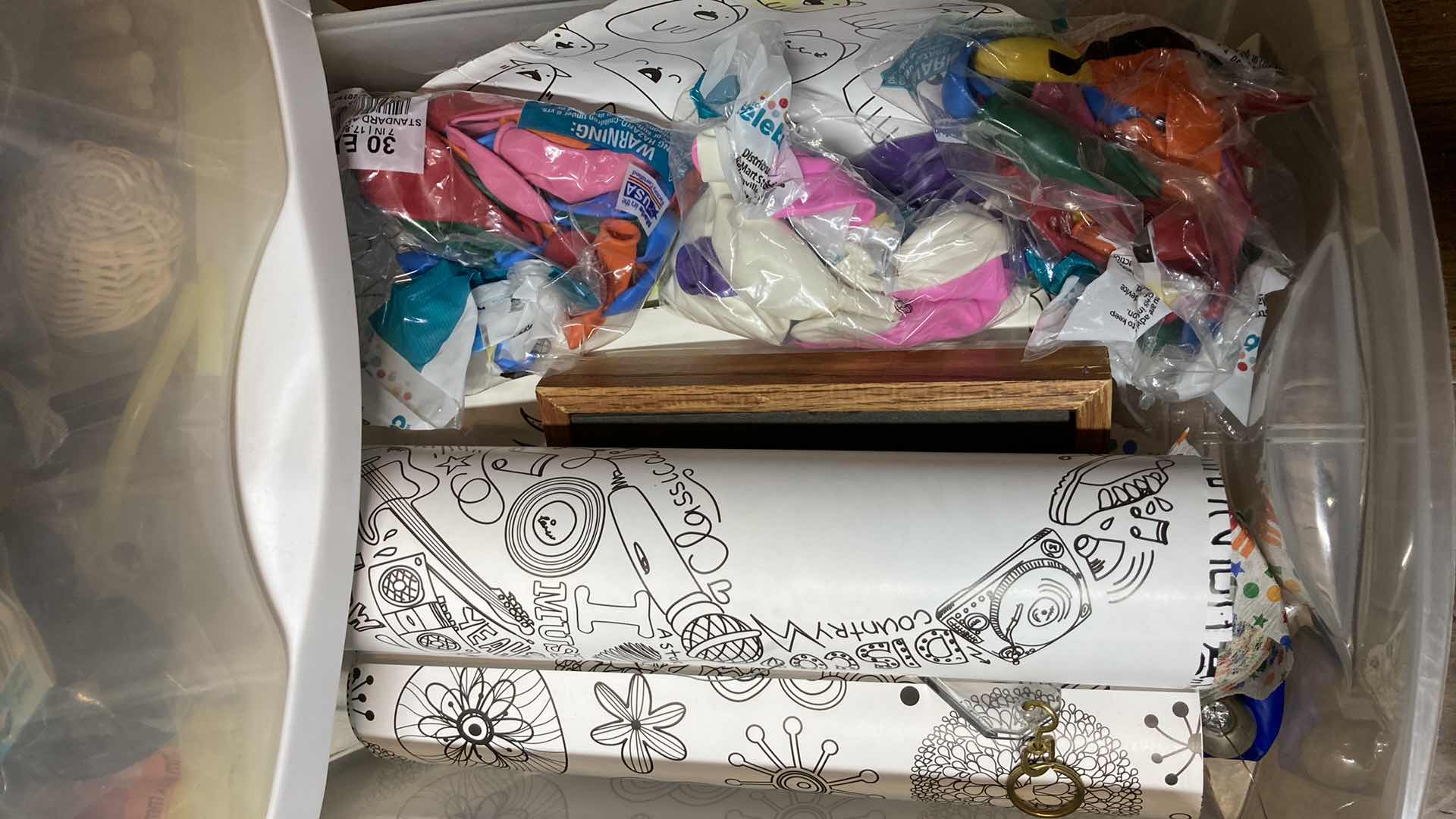 Photo 1 of 3 DRAWER PLASTIC TOTE W CRAFTING SUPPLIES 13” X 15” H25”