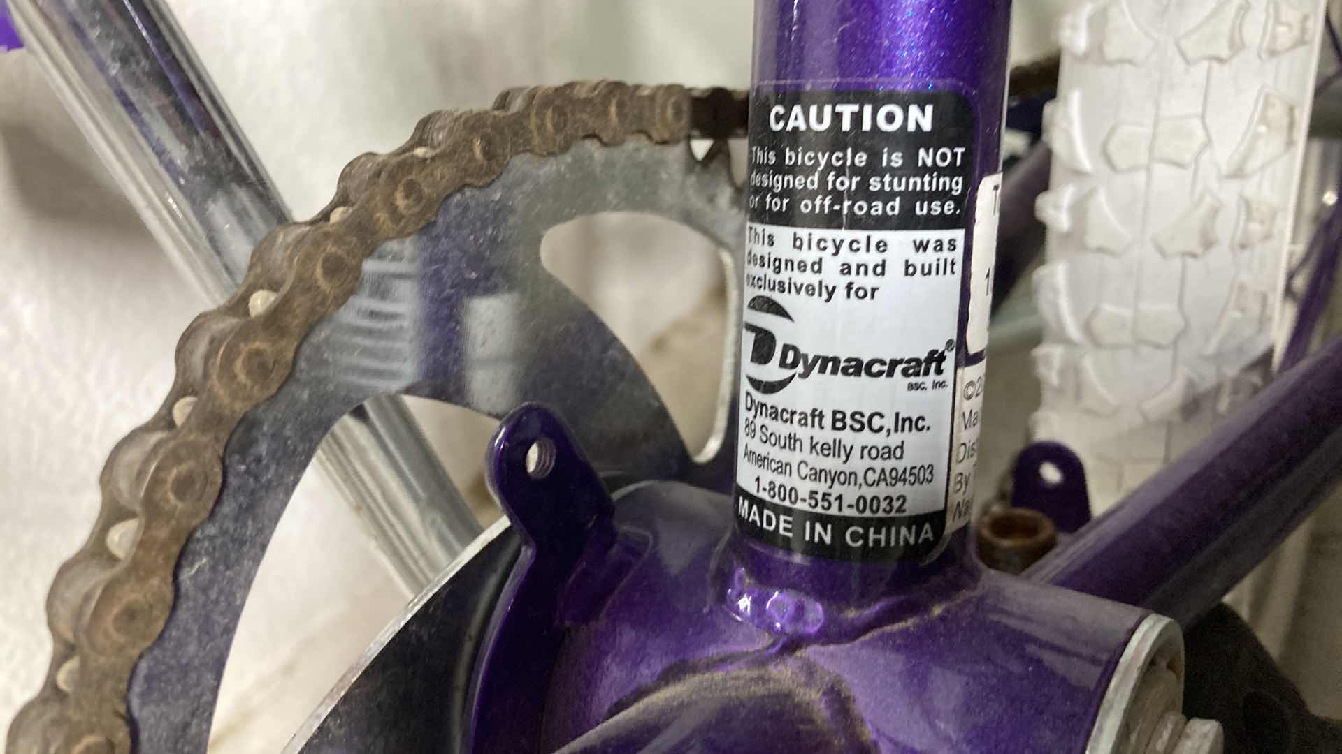 Photo 8 of DYNACRAFT AVIGO SAPPHIRE GIRLS ROCK KIDS BICYCLE W TRAINING WHEELS & DISNEY PRINCESSES HELMET