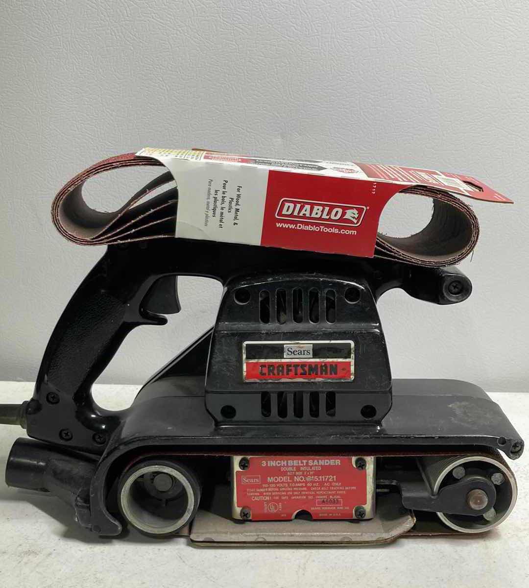 Photo 1 of CRAFTSMAN 3” BELT SANDER MODEL 315.11721 W NEW DIABLO SAND BELT 5PACK