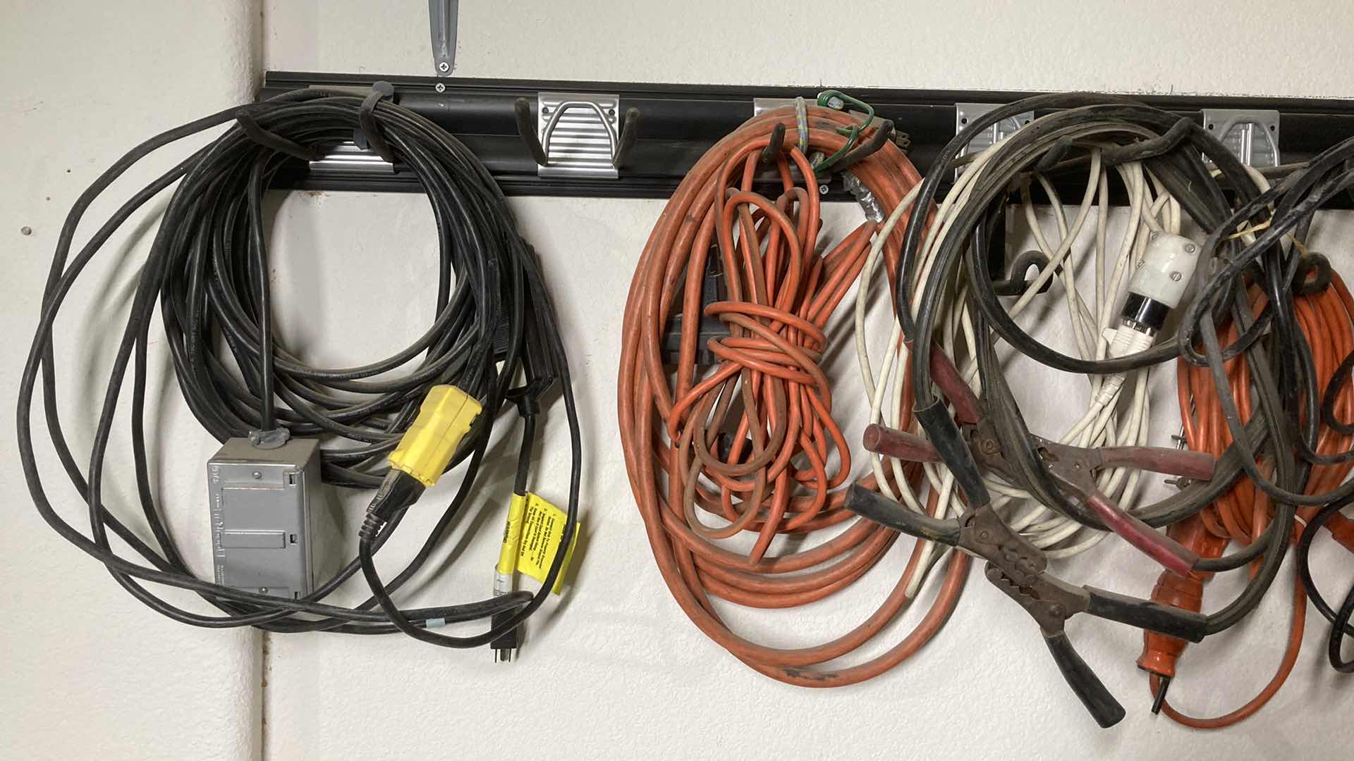 Photo 1 of EXTENSION CORDS - MULTIPLE LENGTHS W JUMPER CABLES & WORK LIGHT