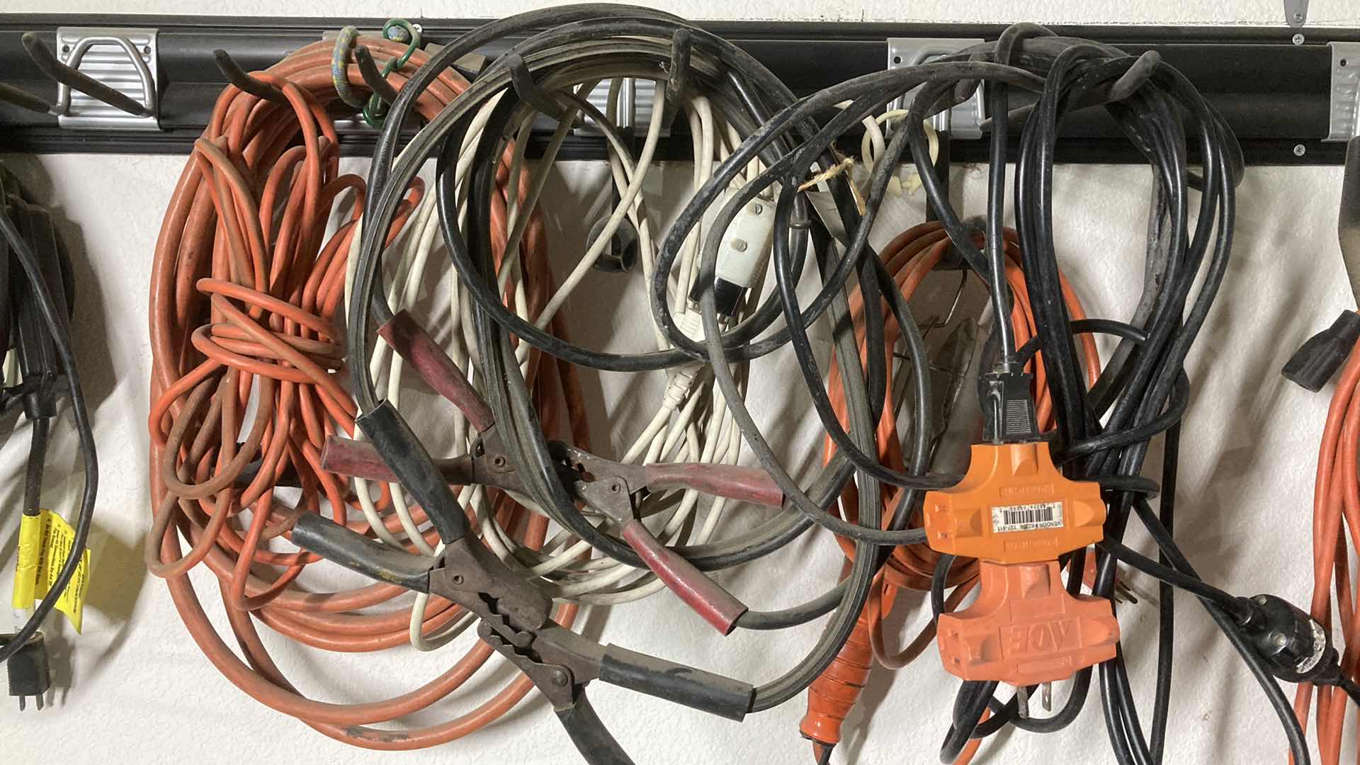 Photo 1 of EXTENSION CORDS - MULTIPLE LENGTHS W JUMPER CABLES & WORK LIGHT