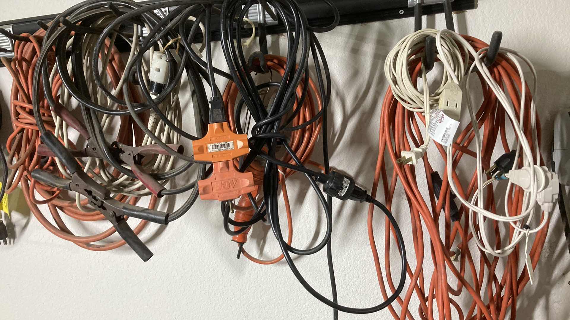 Photo 1 of EXTENSION CORDS - MULTIPLE LENGTHS W JUMPER CABLES & WORK LIGHT