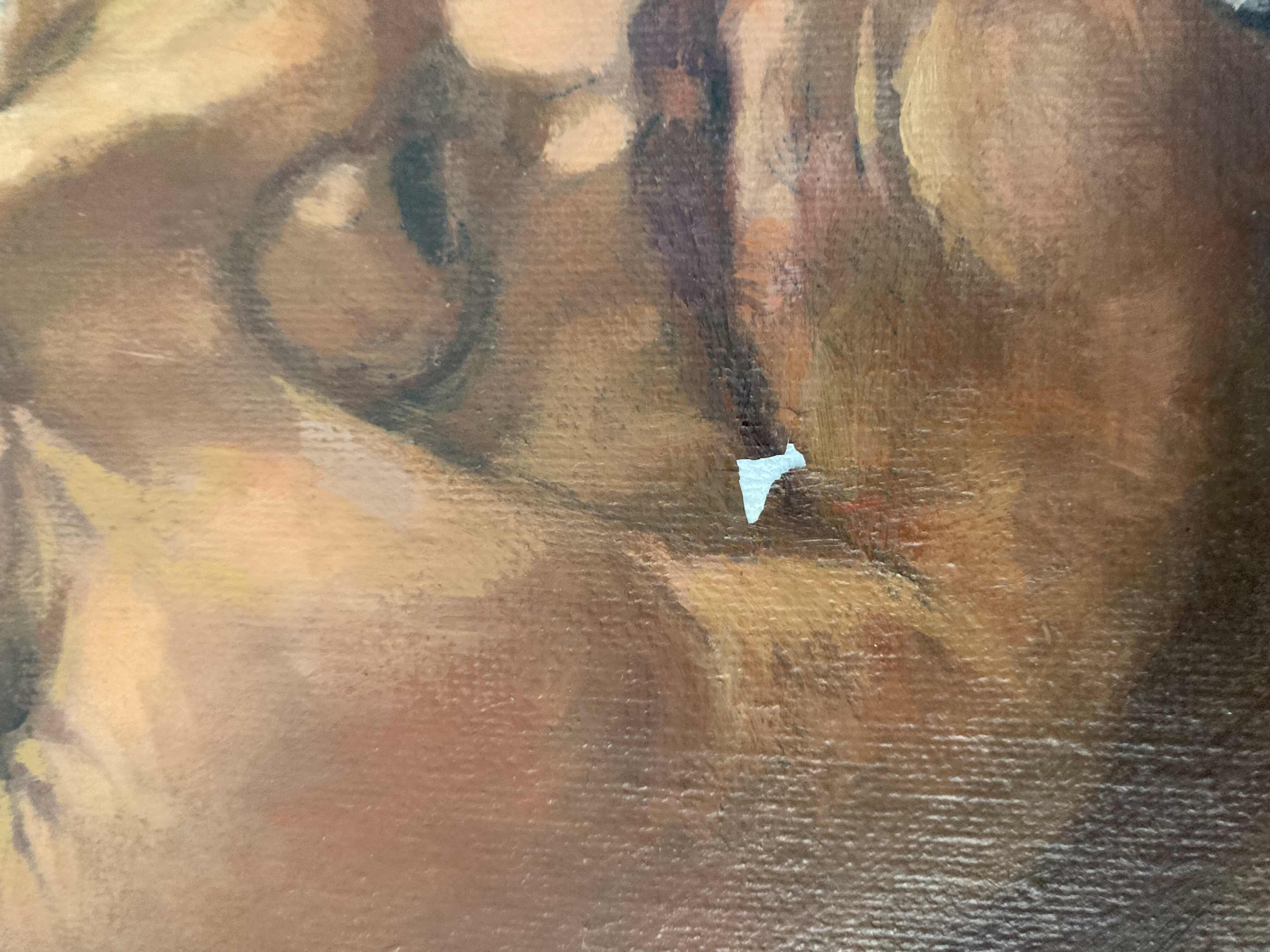 Photo 1 of ELDERLY NATIVE AMERICAN WOMEN PAINTING FRAMED ARTWORK SIGNED BY ROSA POMTILLO DICARIO 23” X 27”