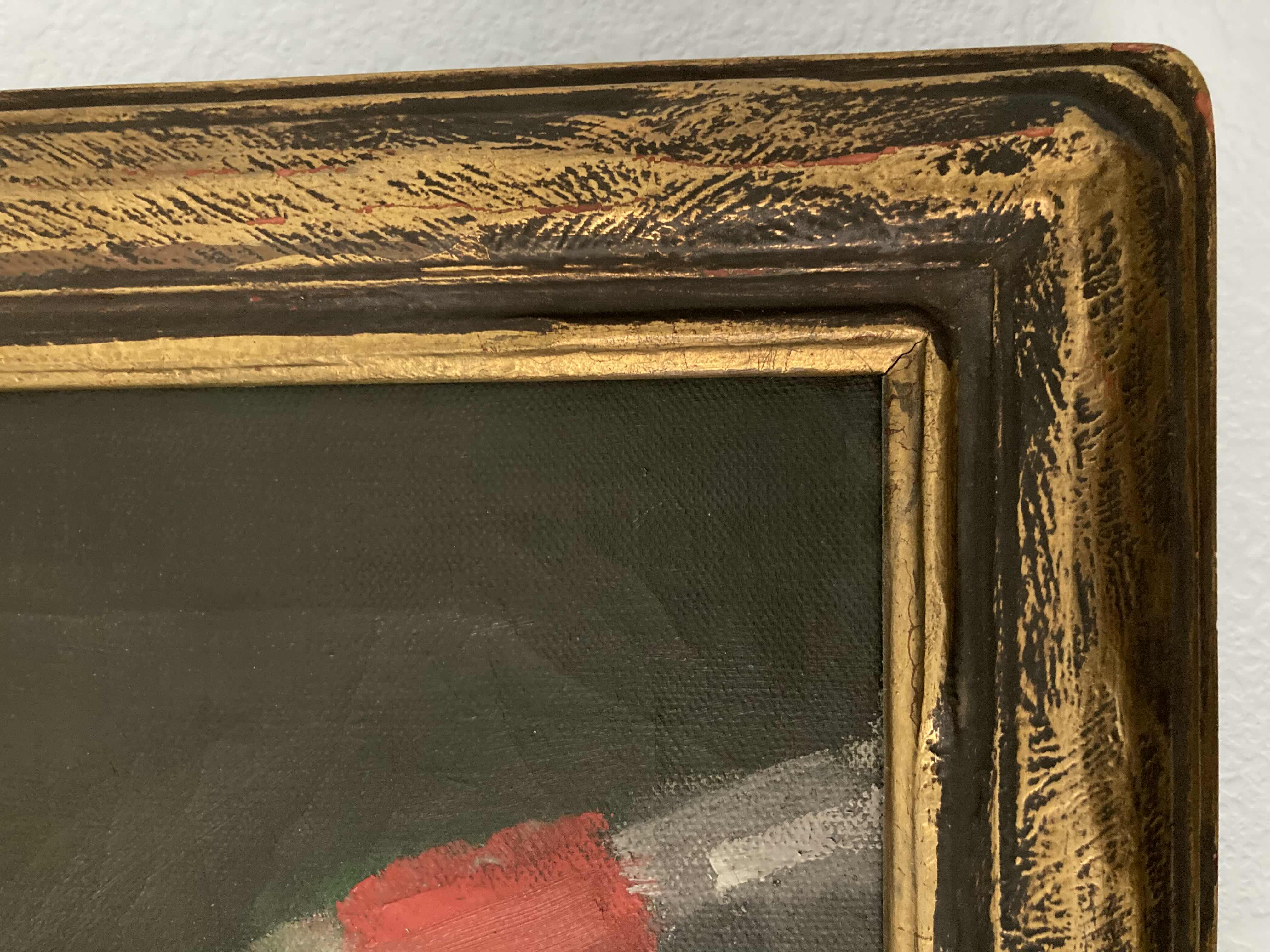 Photo 1 of NATIVE AMERICAN CHEF LOUIE KAMM OIL PAINTING FRAMED ARTWORK 23.5” X 28”