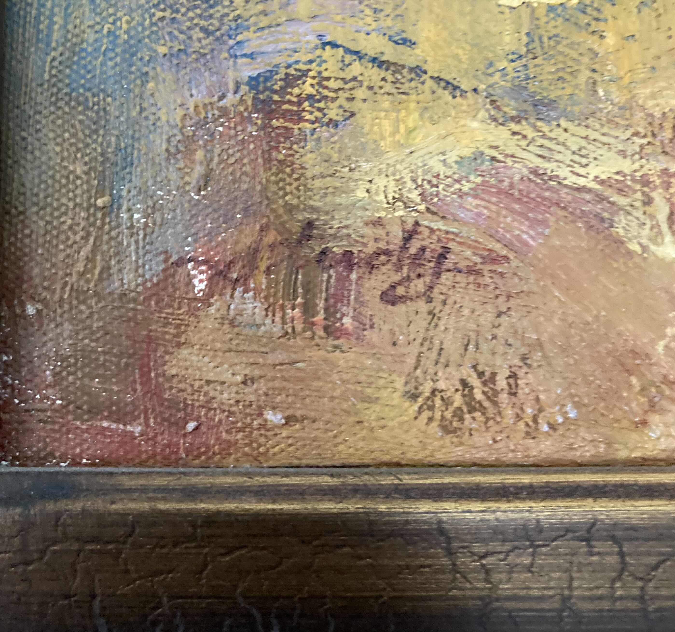 Photo 1 of NATIVE AMERICAN BROTHERS OIL PAINTING FRAMED ARTWORK SIGNED BY ARTIST 35” X 31”