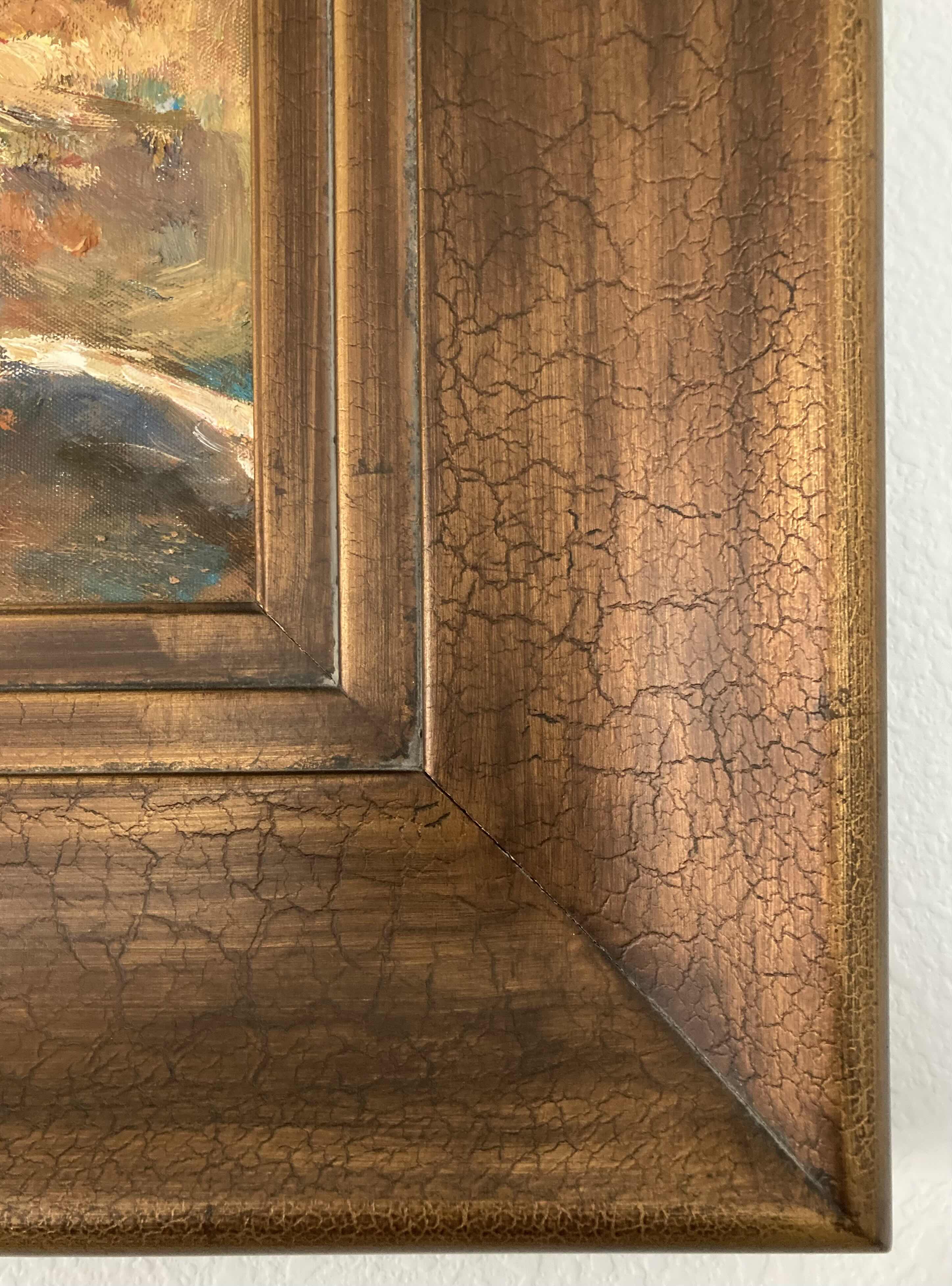 Photo 1 of NATIVE AMERICAN BROTHERS OIL PAINTING FRAMED ARTWORK SIGNED BY ARTIST 35” X 31”