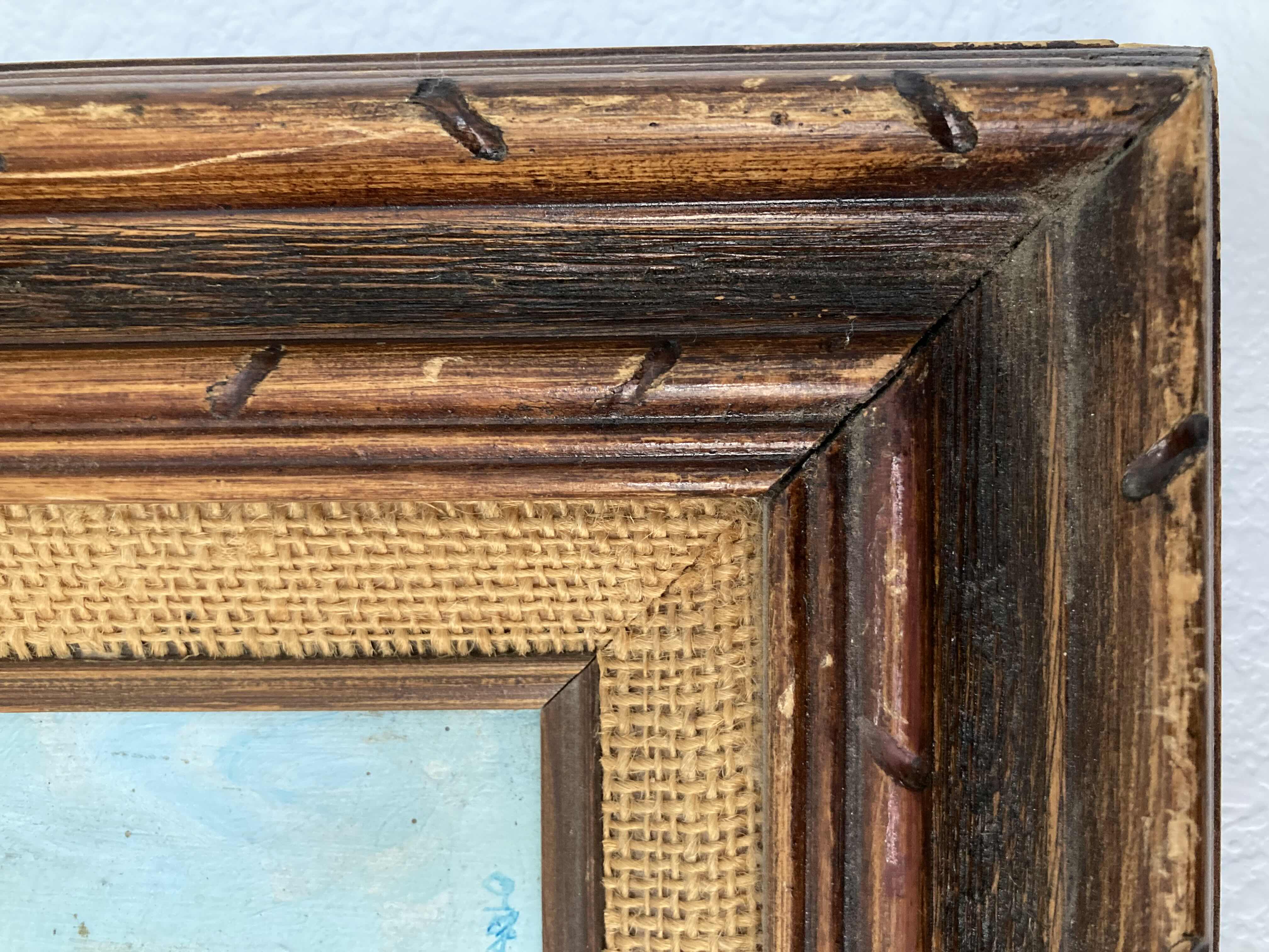 Photo 1 of NATIVE AMERICAN OIL PAINTING FRAMED ARTWORK SIGNED BY ROSA POMTILLO DICARIO 17.5” X 22”