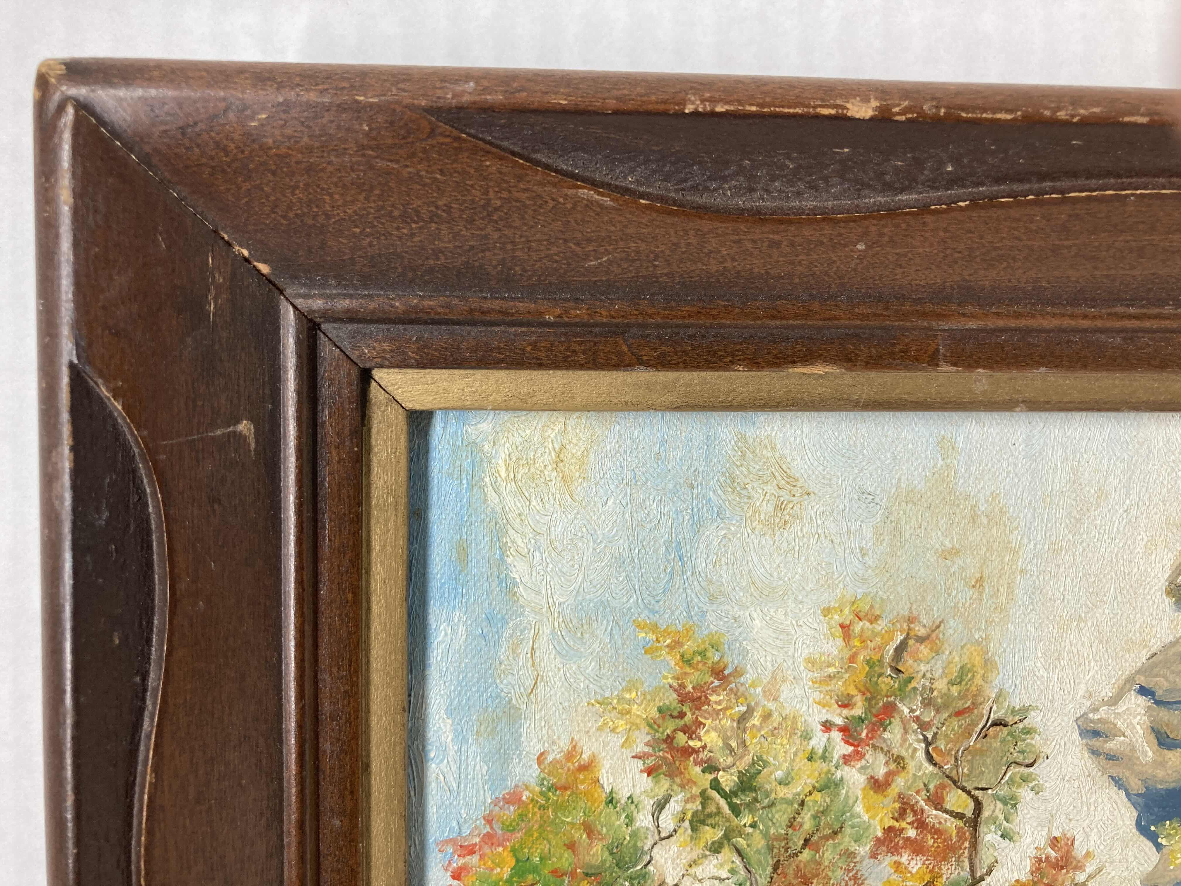 Photo 1 of SCENIC DEER PAINTING FRAMED ARTWORK SIGNED BY ARTIST 11.25” X 15”