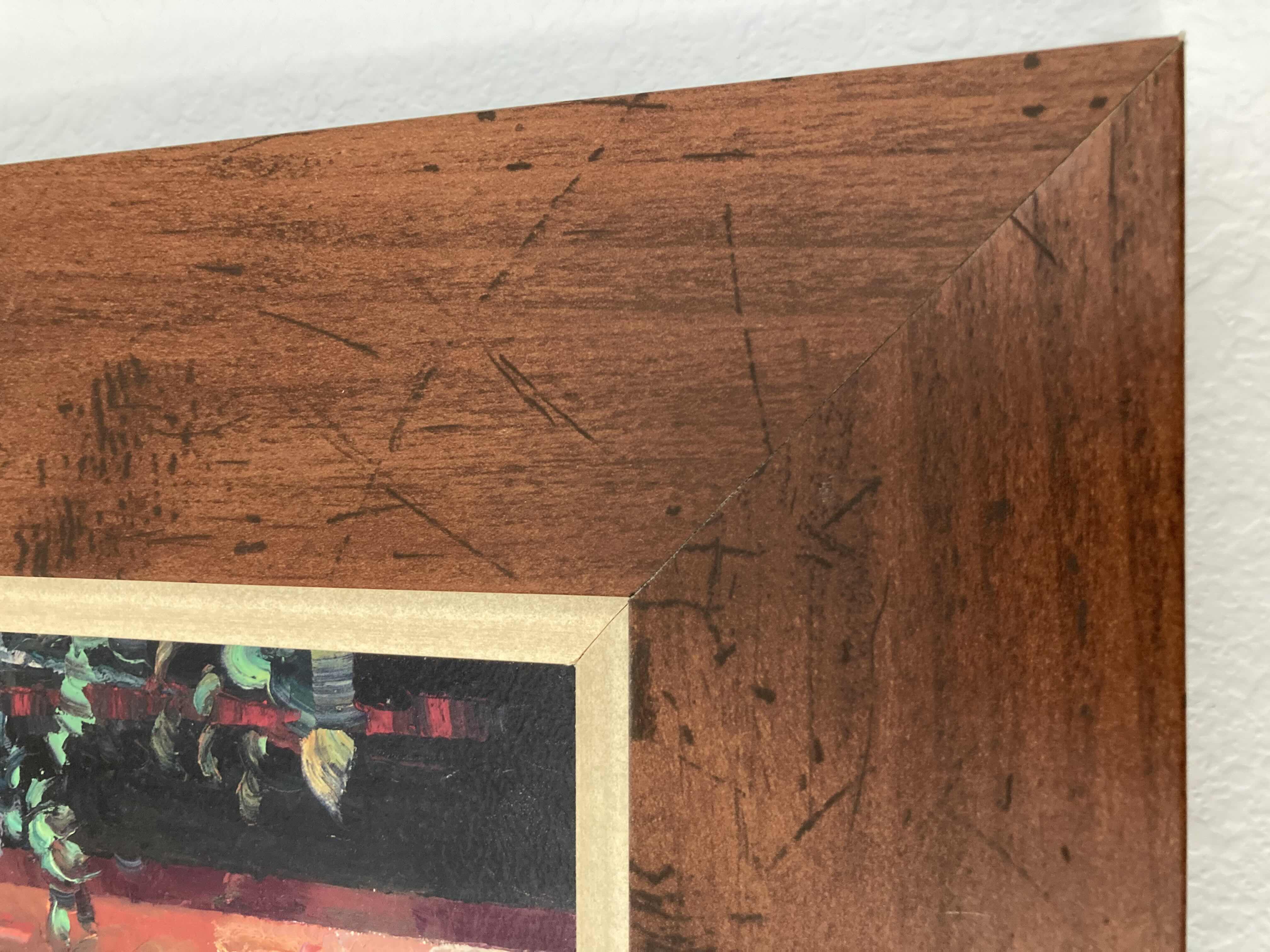 Photo 1 of VILLAGE PAINTING FRAMED ARTWORK SIGNED BY BEHRENS 22” X 18”