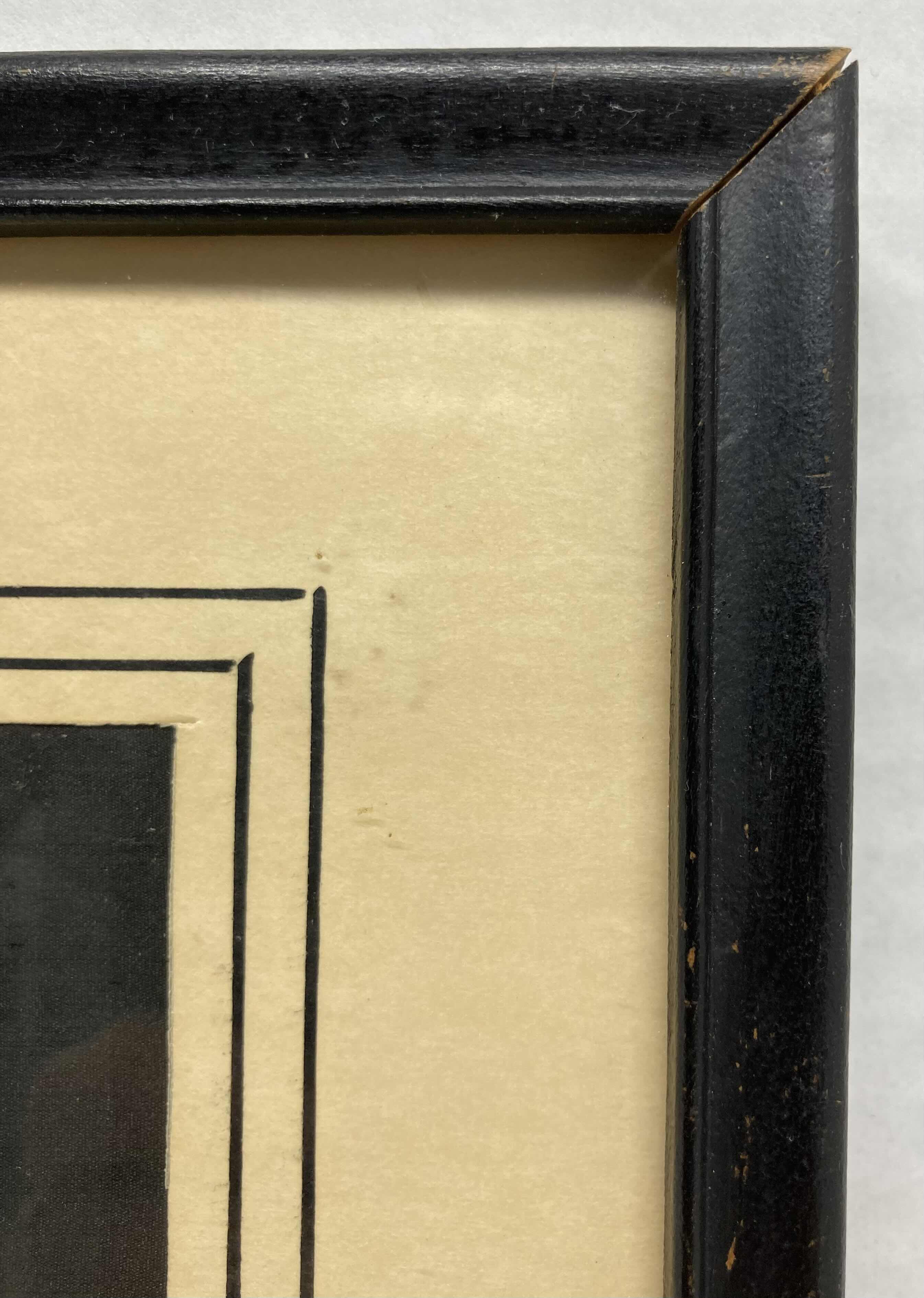 Photo 3 of LION & LIONESS HAND STITCHED FRAMED ARTWORK 12.5” X 11”