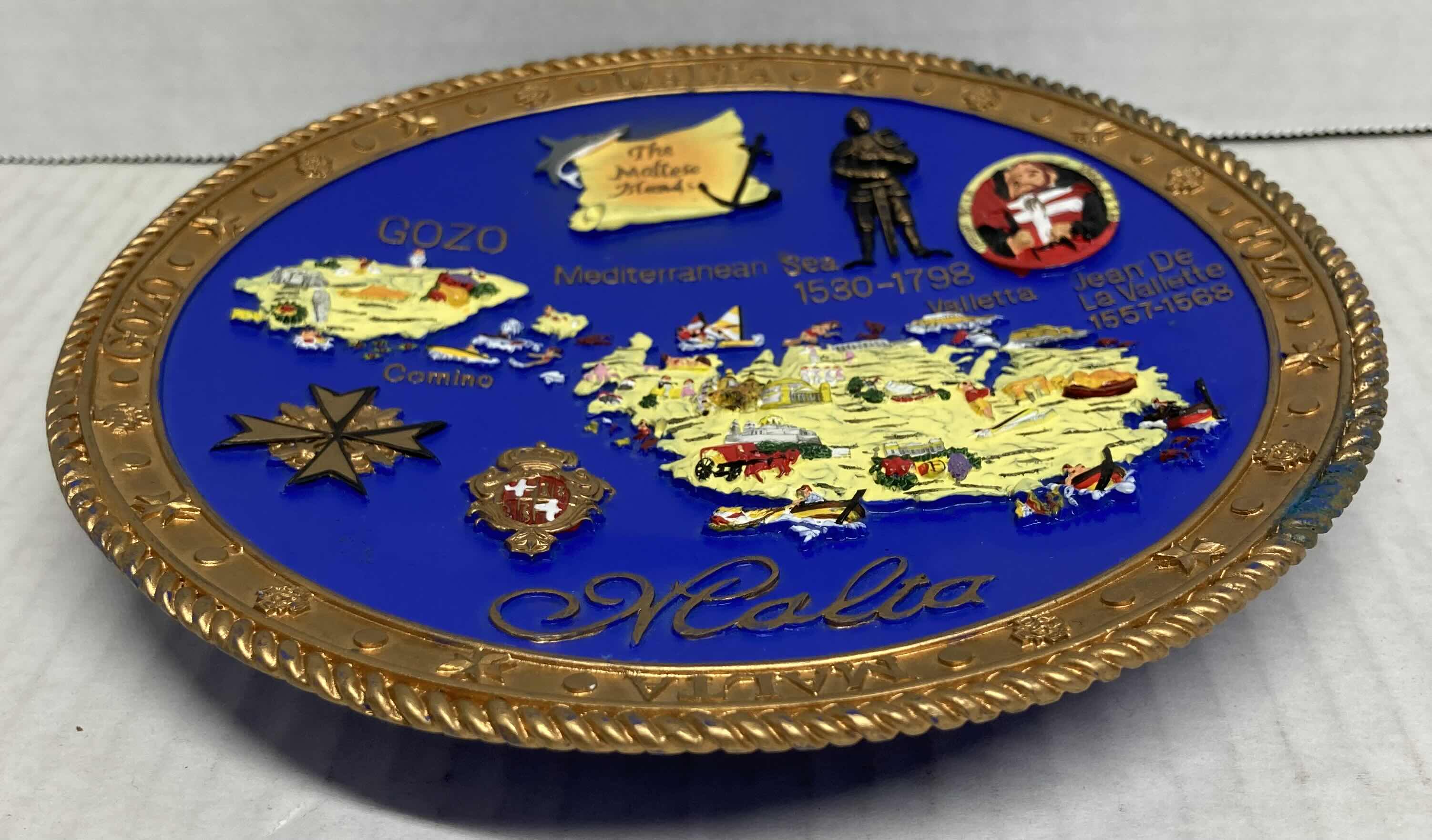 Photo 1 of MALTA HANGING CERAMIC PLATE SOUVENIR 7”