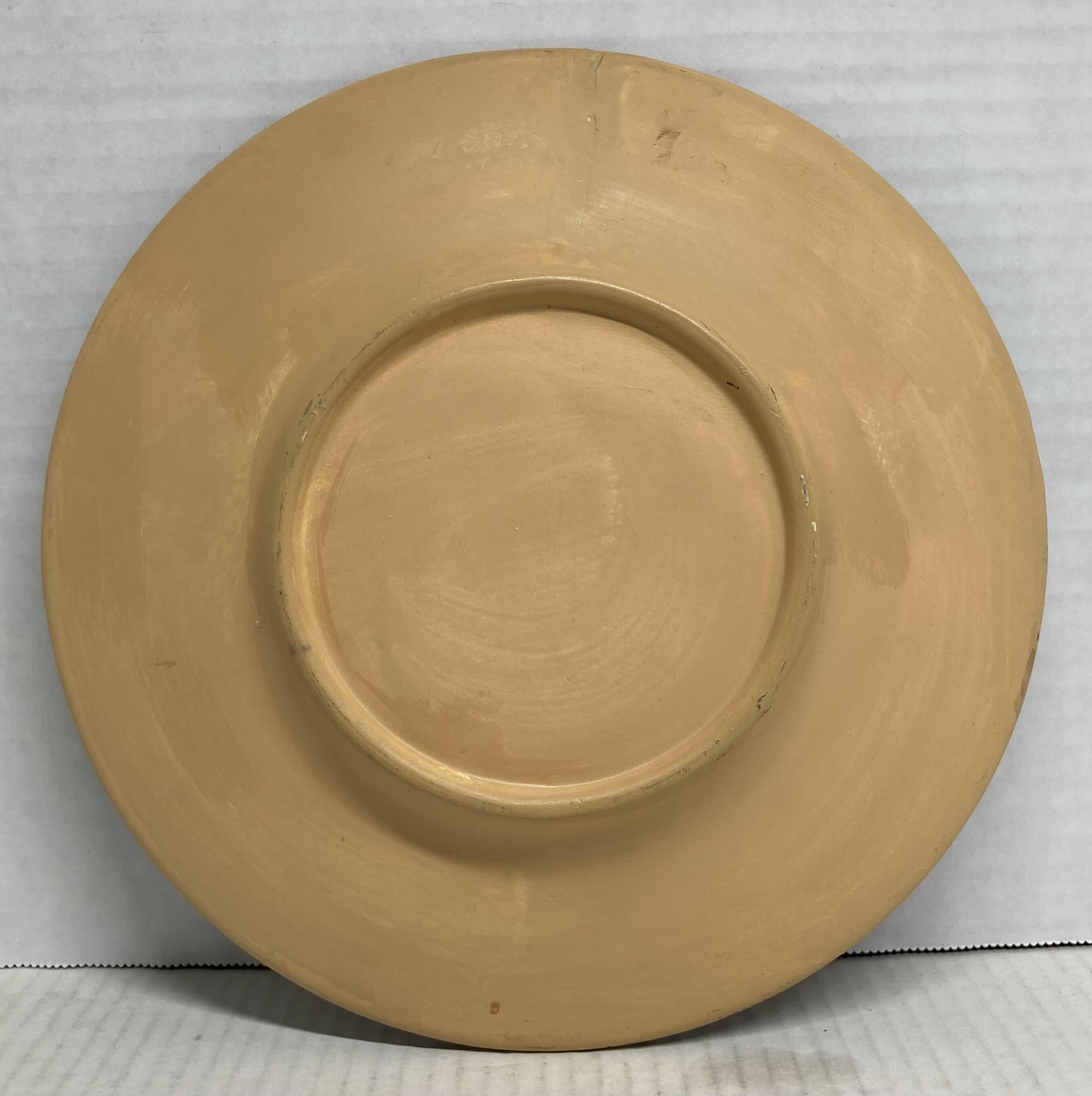 Photo 1 of HEARTLINE BEAR NATIVE AMERICAN RED CLAY PLATE 9.25” X 9.25”