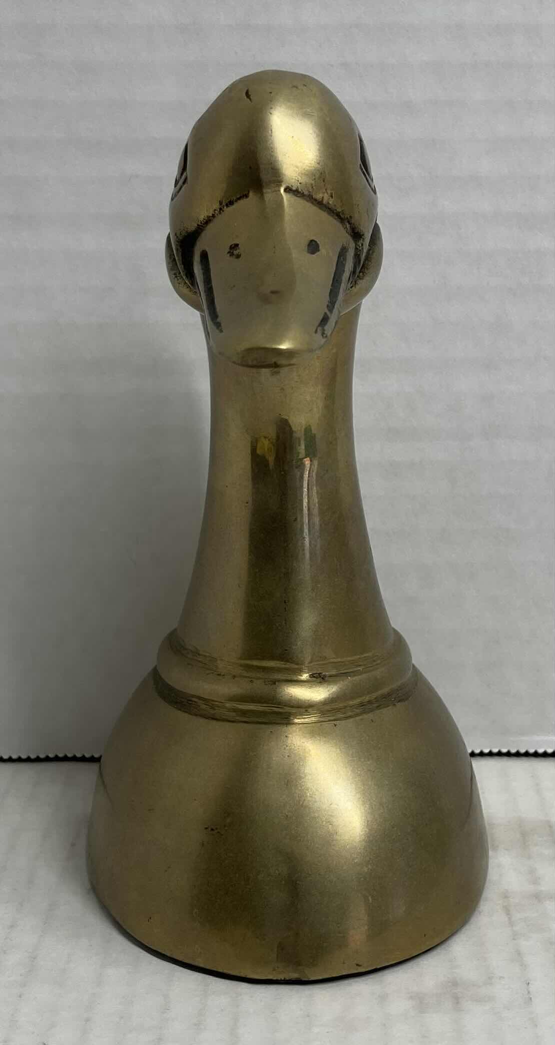 View 1 of BRASS DUCK HEAD VINTAGE BOOKEND PAPERWEIGHT 3.25” X 3” H6.25”