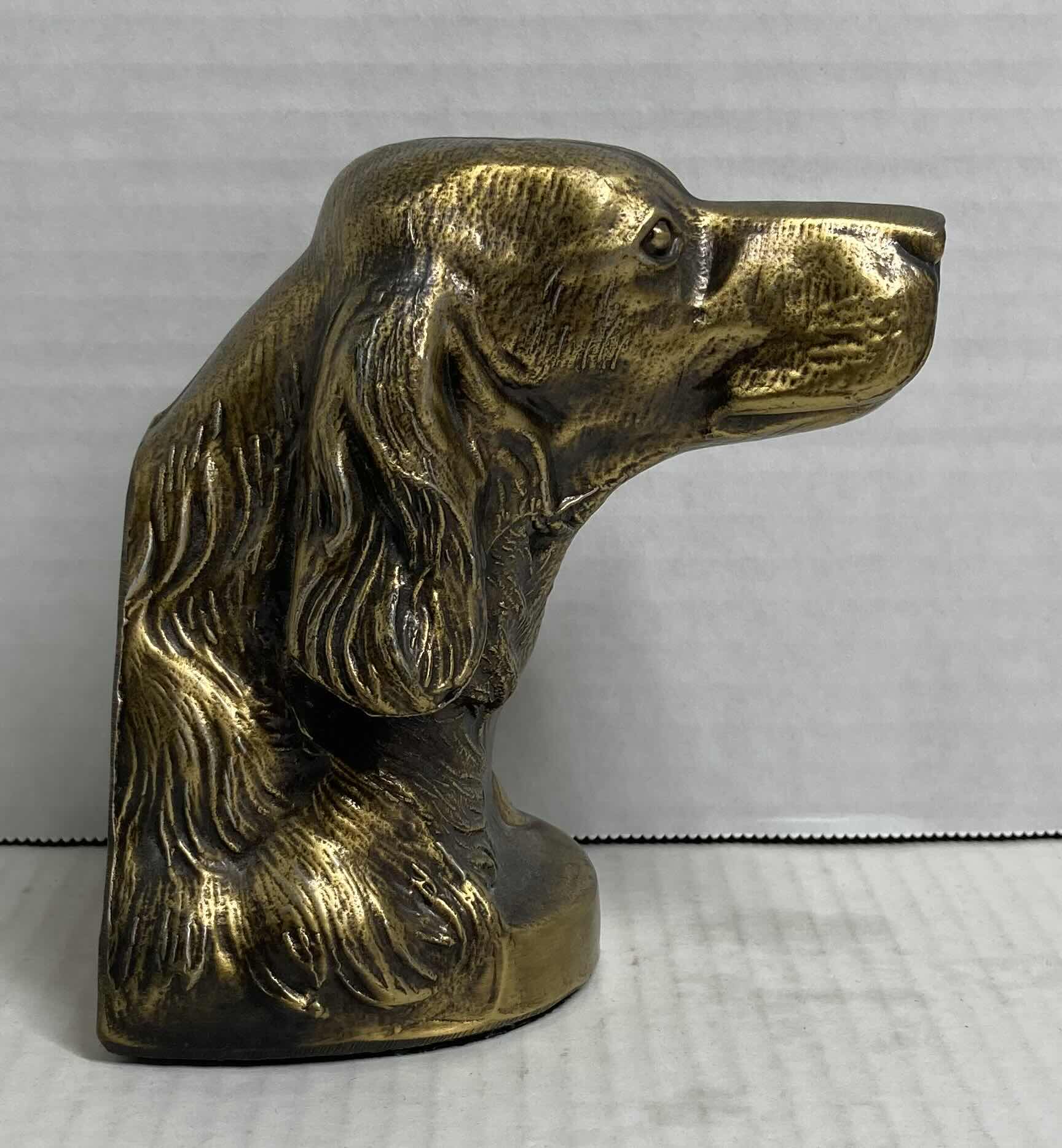 Photo 1 of BRASS BEAGLE DOG VINTAGE BOOKEND PAPERWEIGHT 5.5” X 3.5” H5.5”