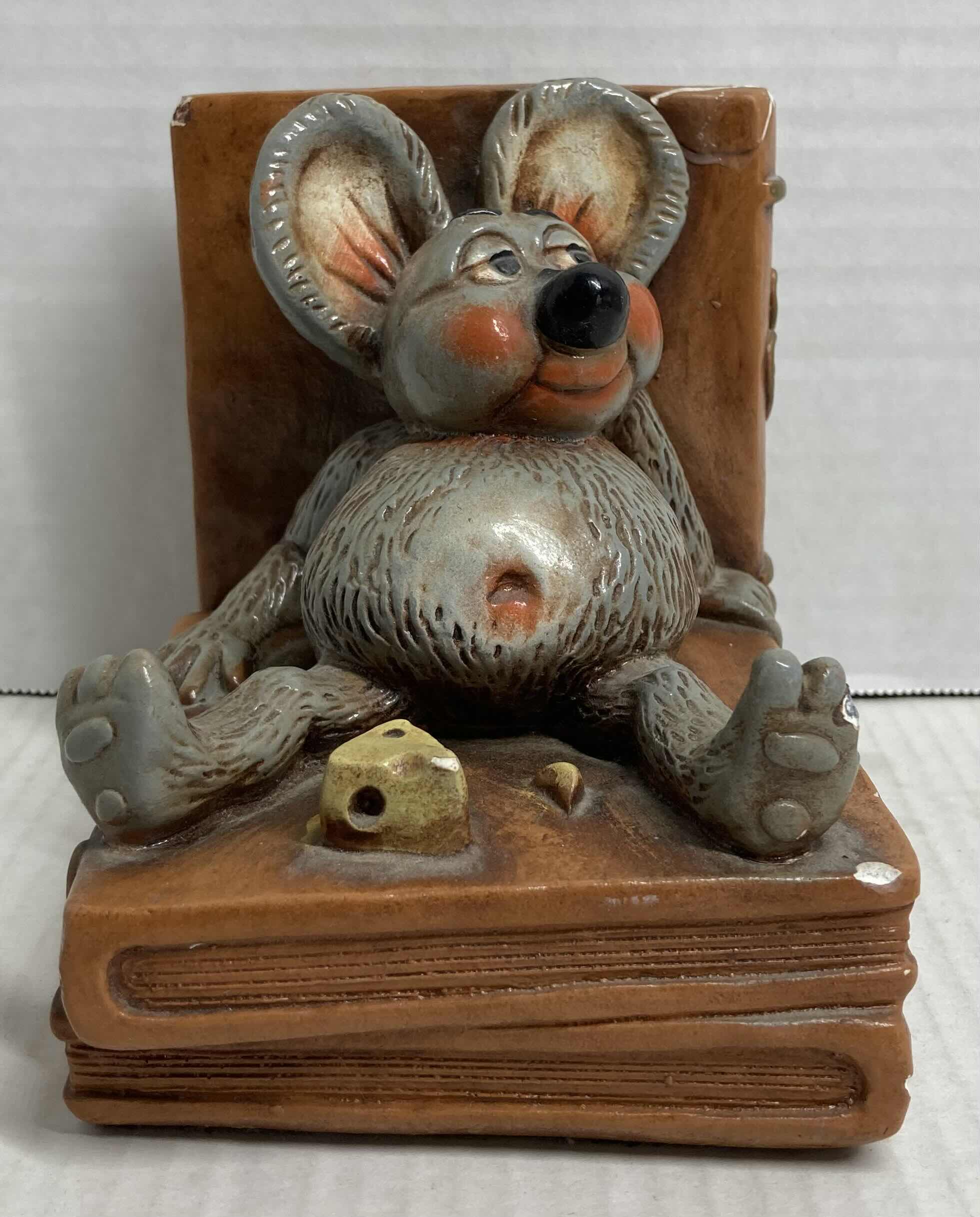 Photo 5 of DARLING MOUSE BOOKENDS VINTAGE PROGRESSIVE ART PRODUCTS 1977 5.5” X 6”