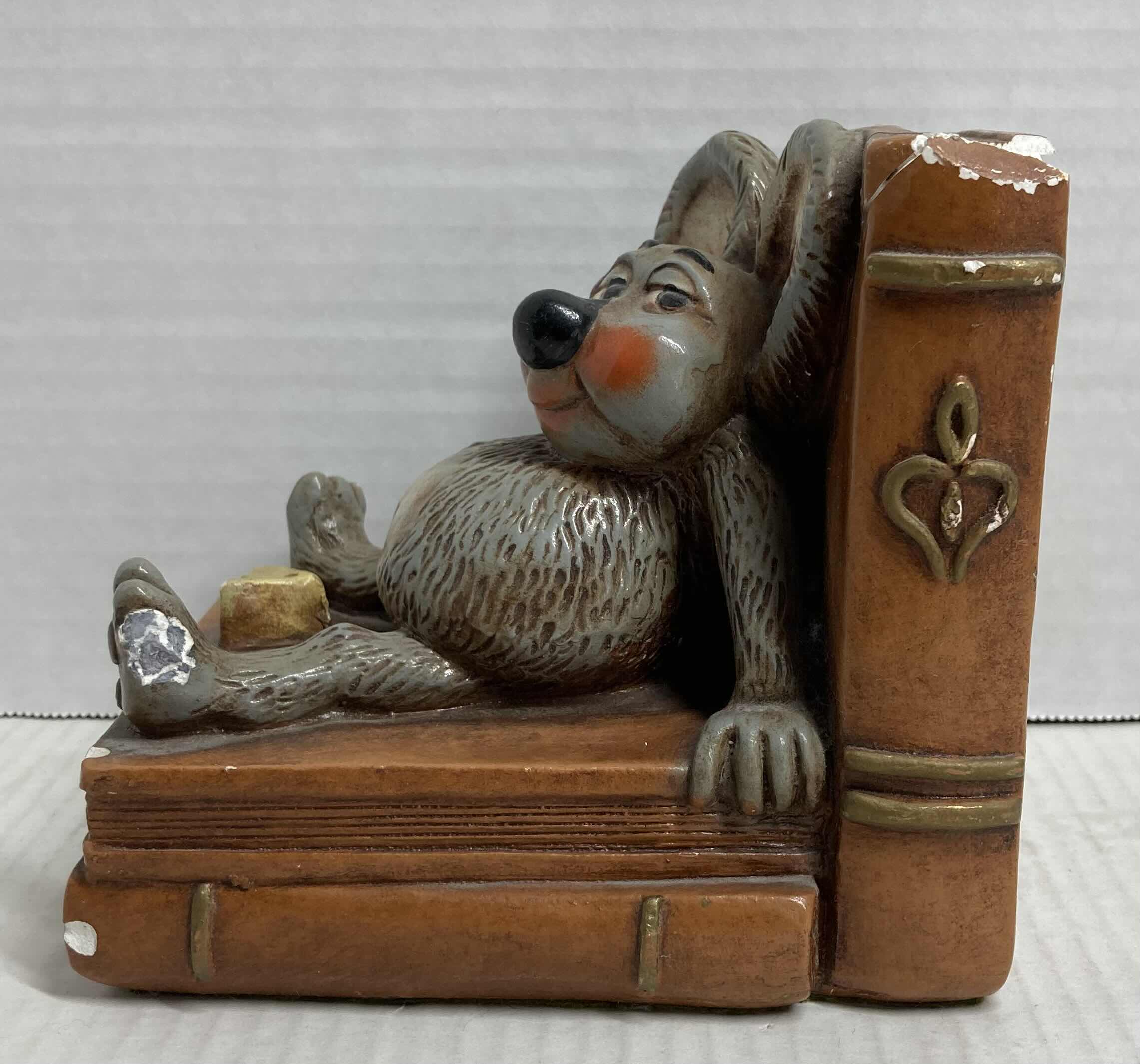 Photo 1 of DARLING MOUSE BOOKENDS VINTAGE PROGRESSIVE ART PRODUCTS 1977 5.5” X 6”