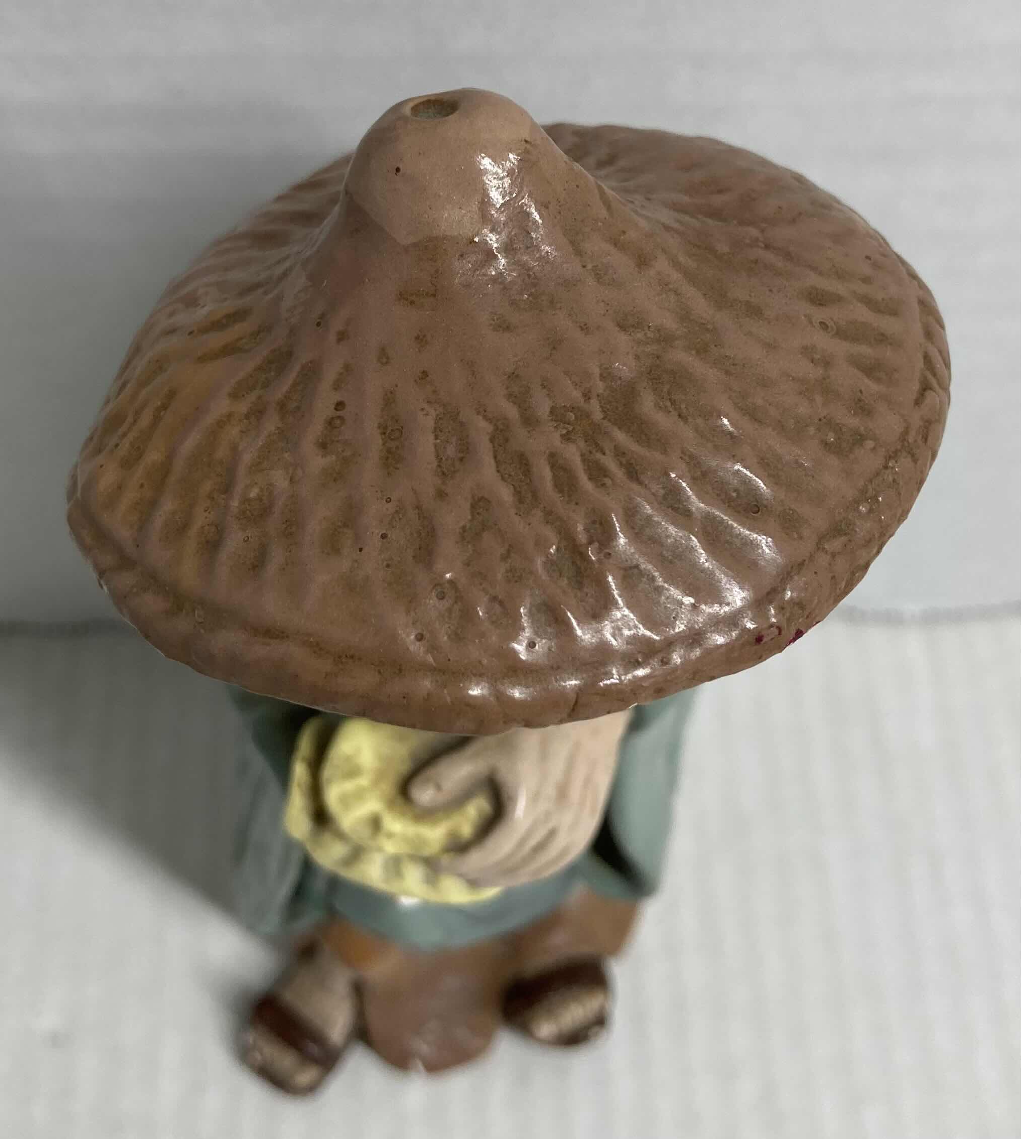 Photo 1 of CHINESE MUDMAN VINTAGE CERAMIC FIGURINE H8”