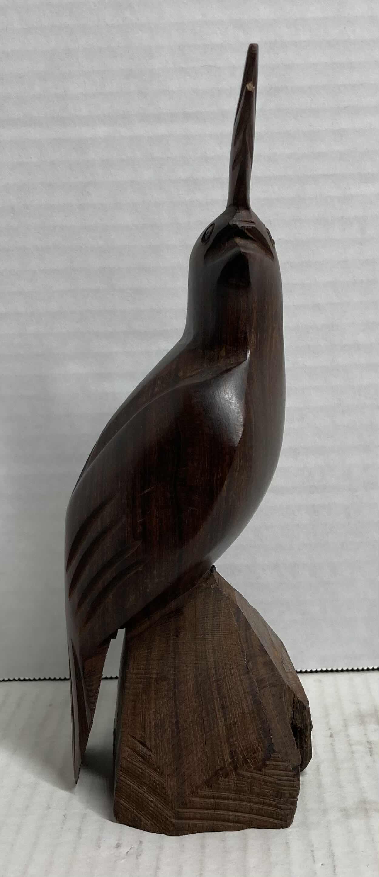 Photo 1 of QUAIL IRONWOOD HAND CARVED VINTAGE FIGURINE H9.5”